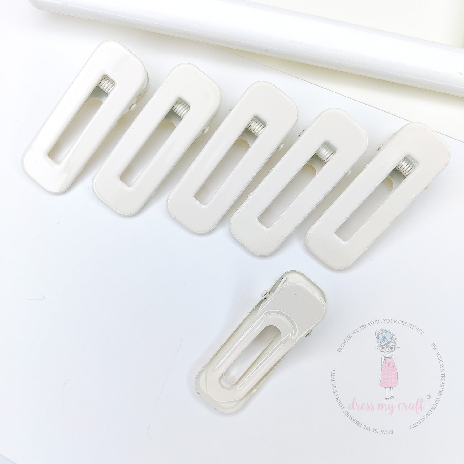 Pastel DIY Hair Clips - Ivory