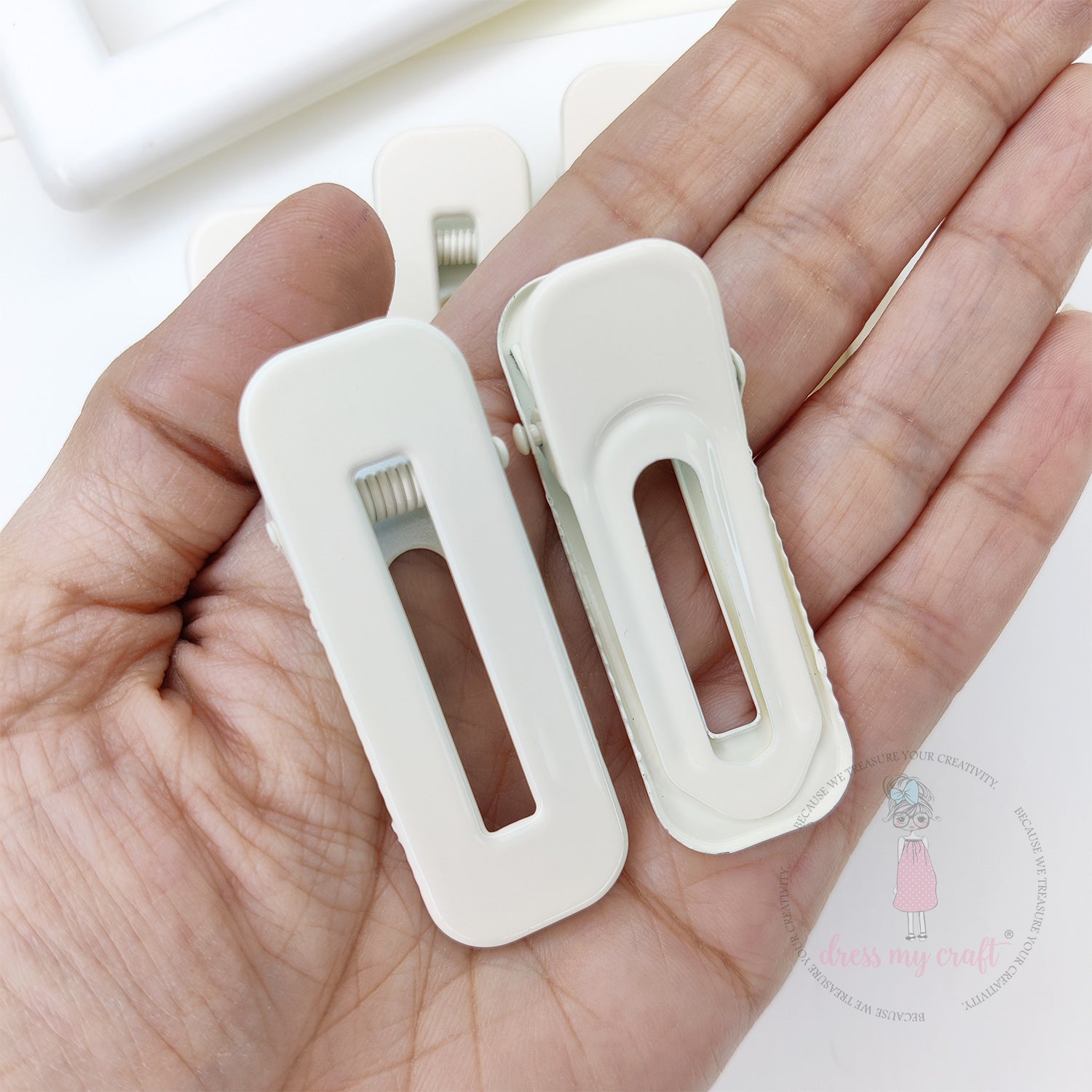 Pastel DIY Hair Clips - Ivory