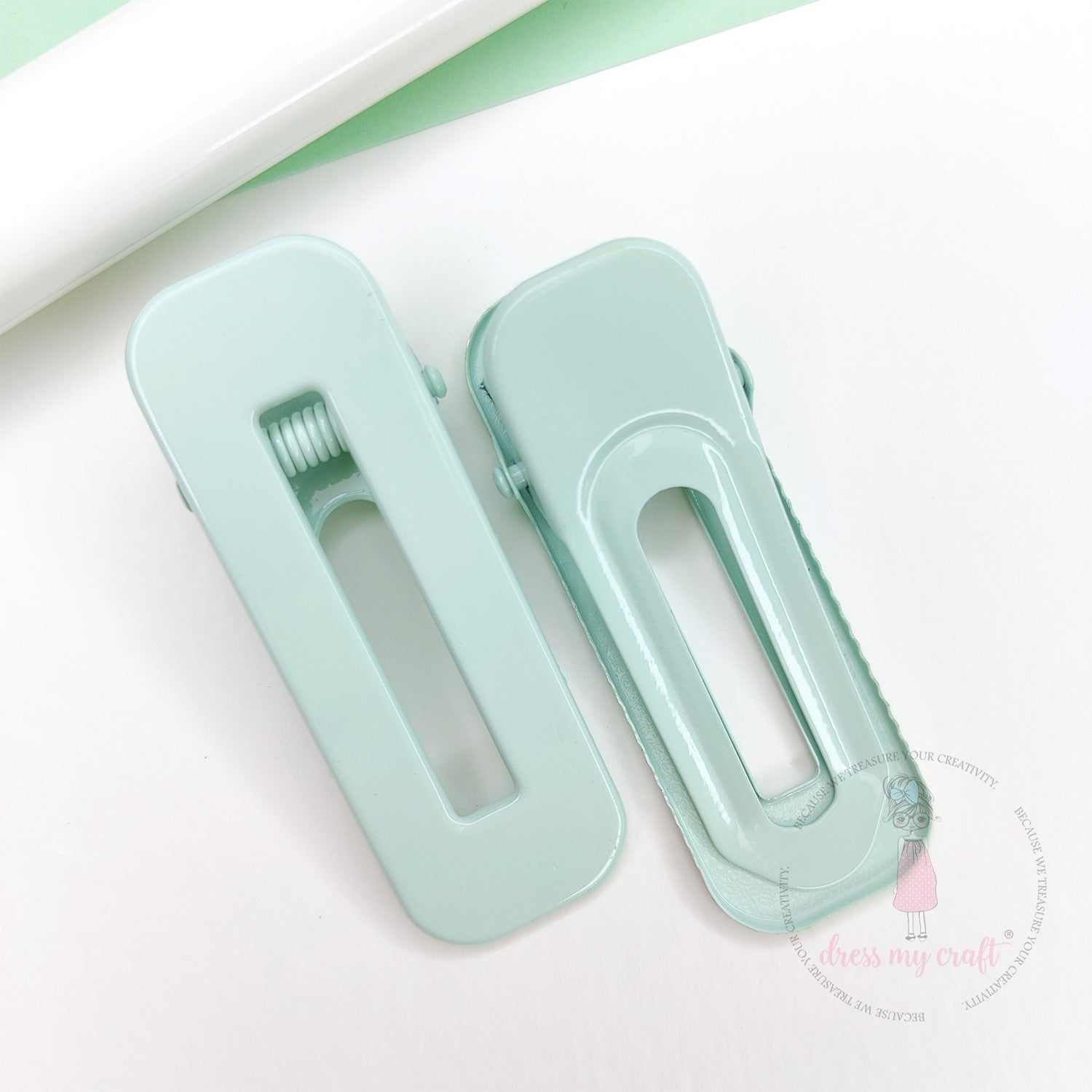 Pastel DIY Hair Clips - Mint Green