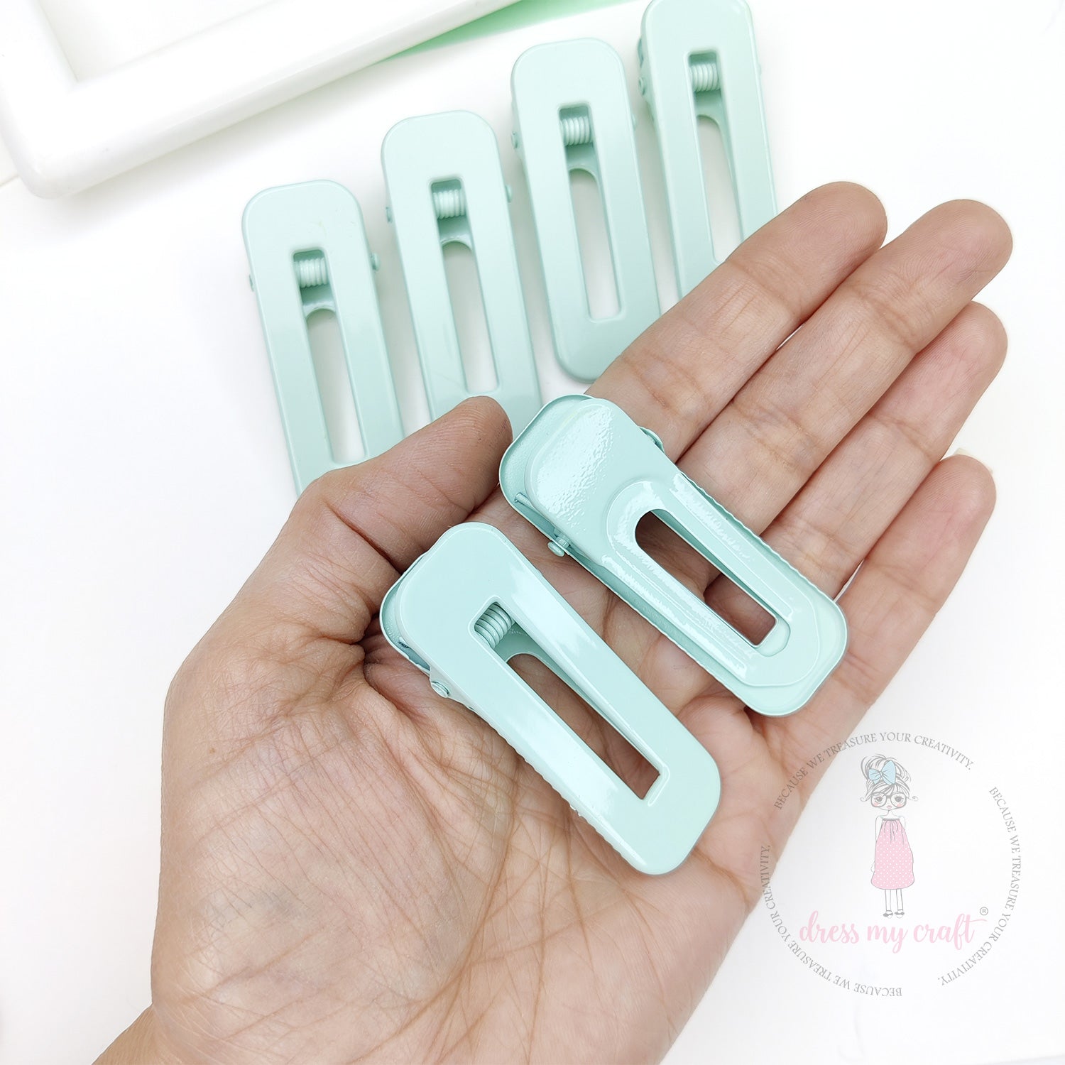Pastel DIY Hair Clips - Mint Green