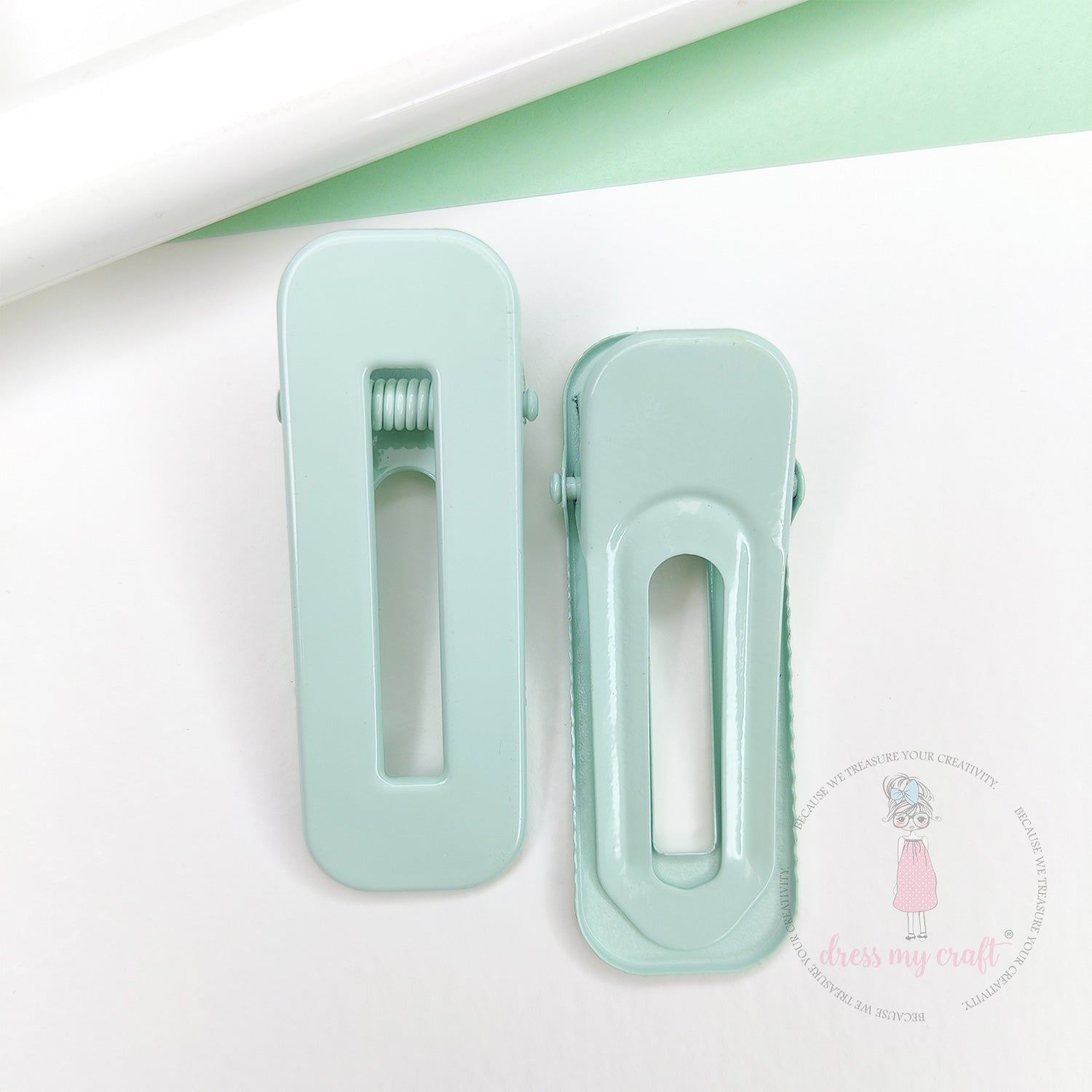 Pastel DIY Hair Clips - Mint Green