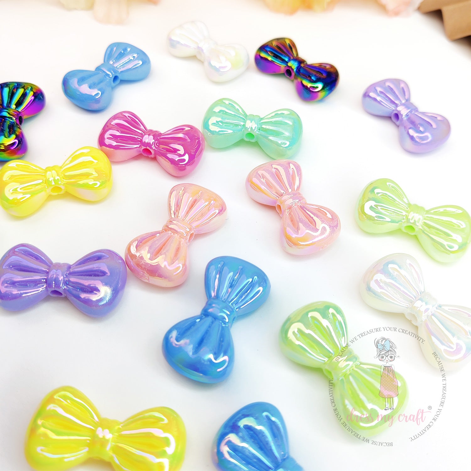 Shiny Bow Beads
