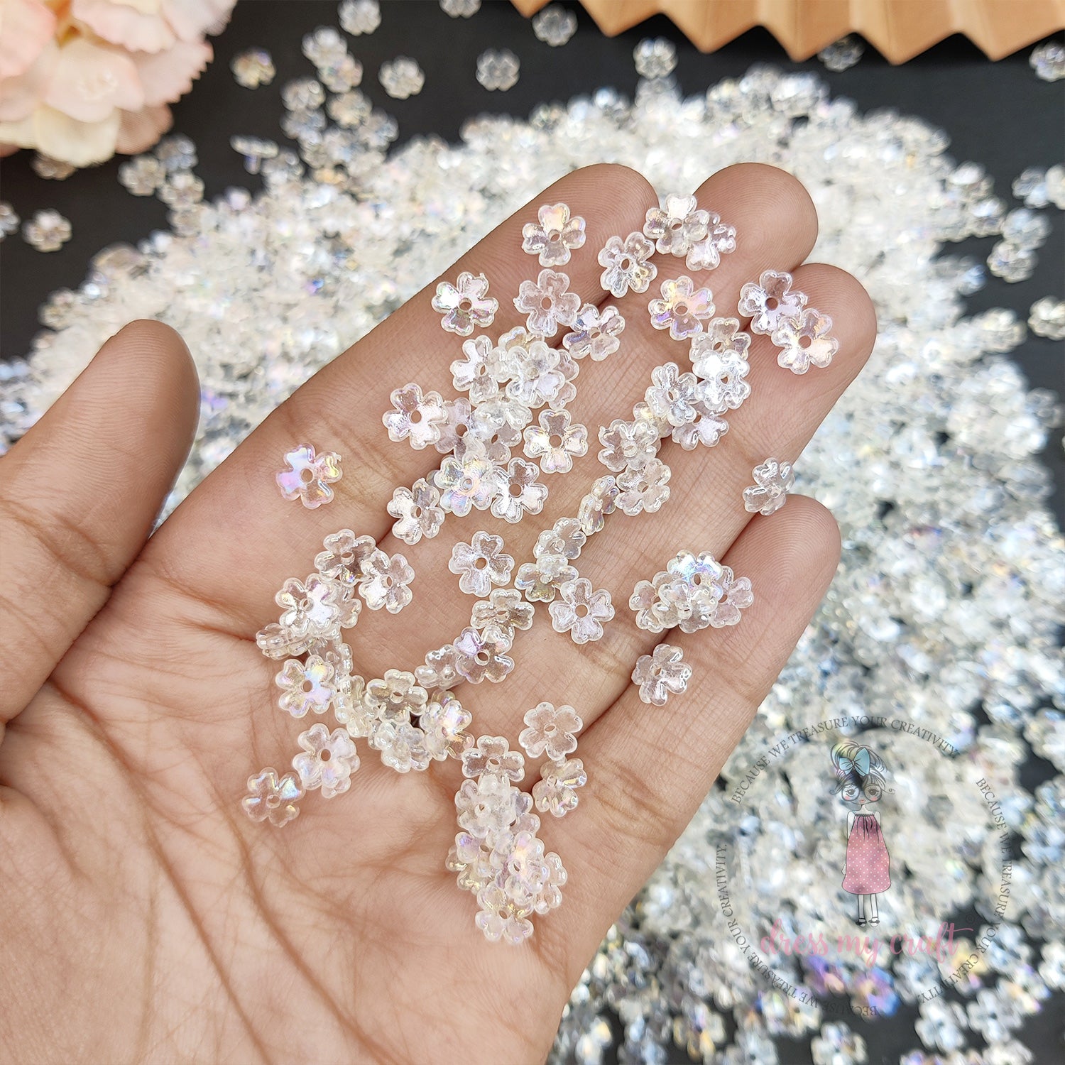 Shiny Tiny Flower Beads