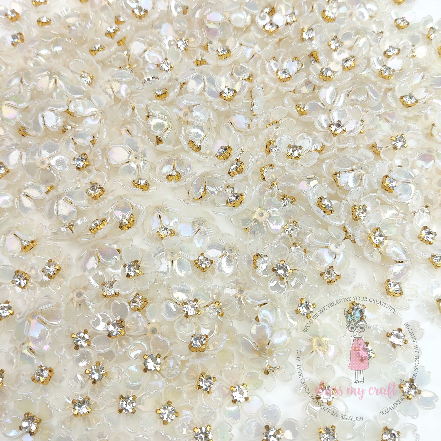 Flower Bloom With Diamond Stud