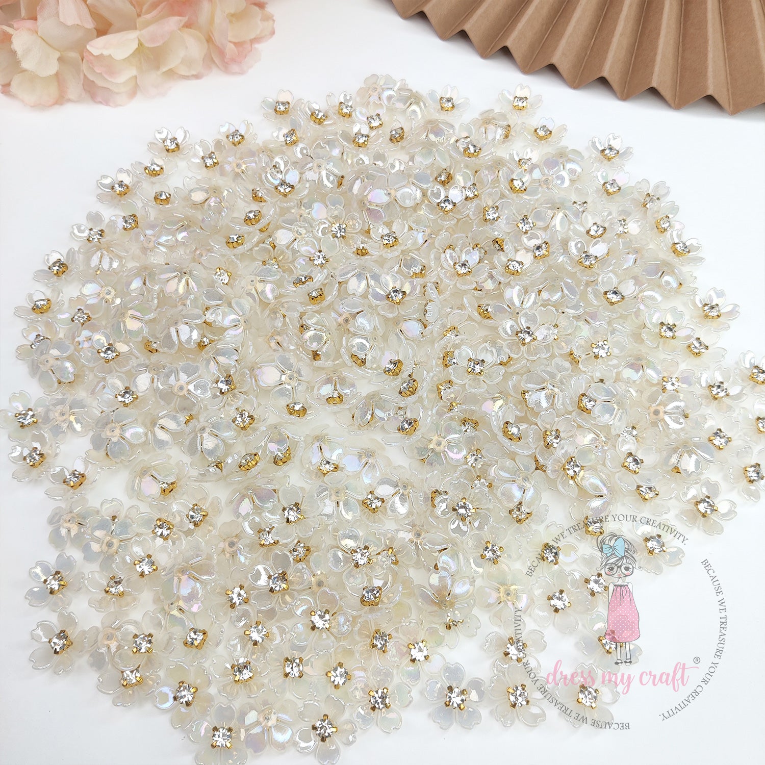 Flower Bloom With Diamond Stud