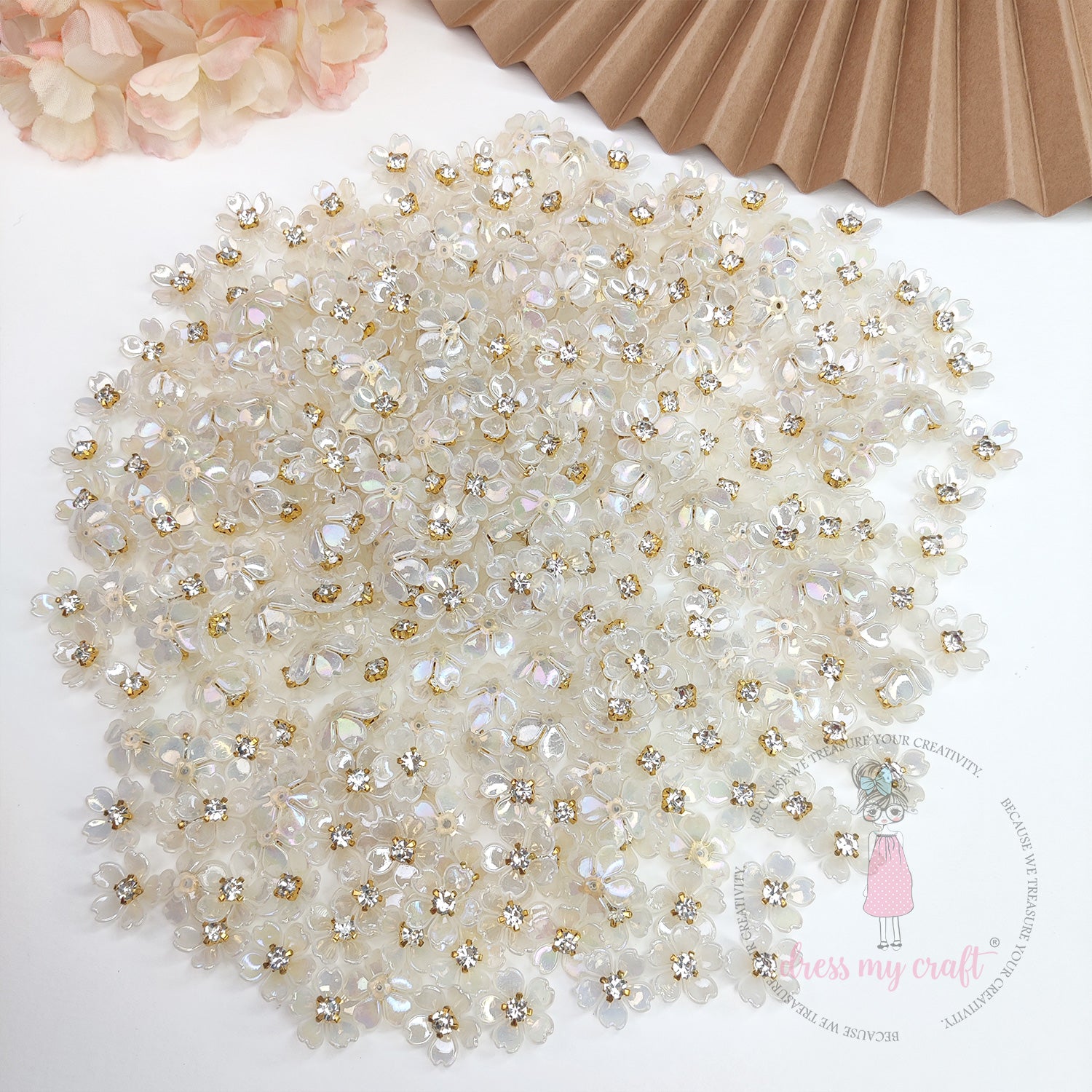 Flower Bloom With Diamond Stud