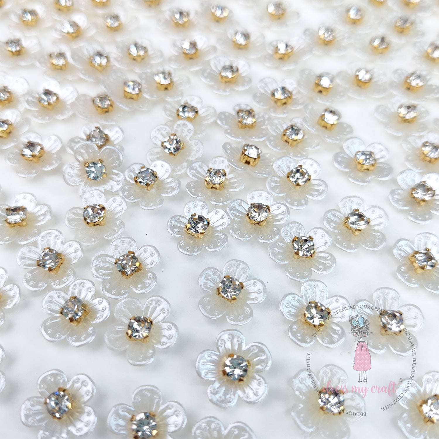 Pearl Five Petal Flowers – CRAFTERS CORNER