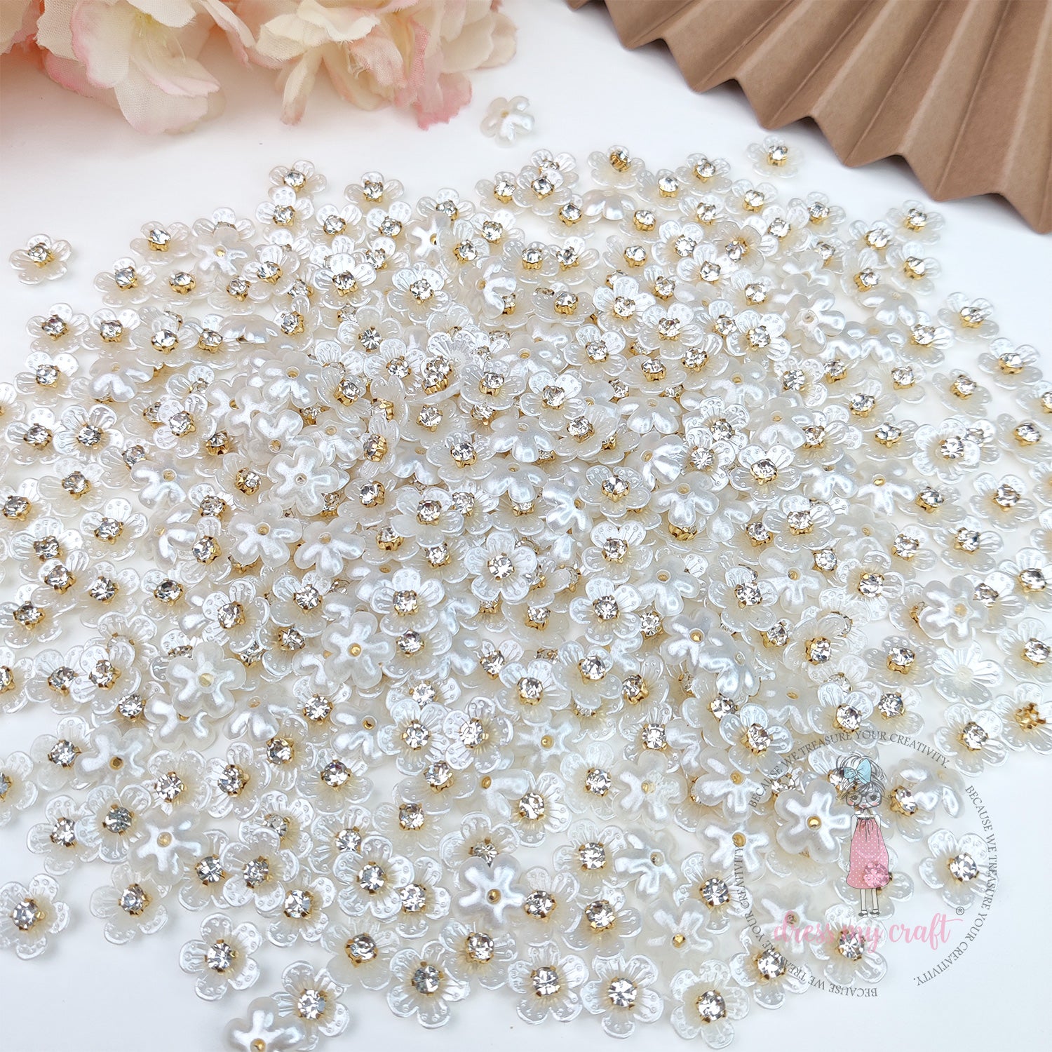 Pearl Five Petal Flowers