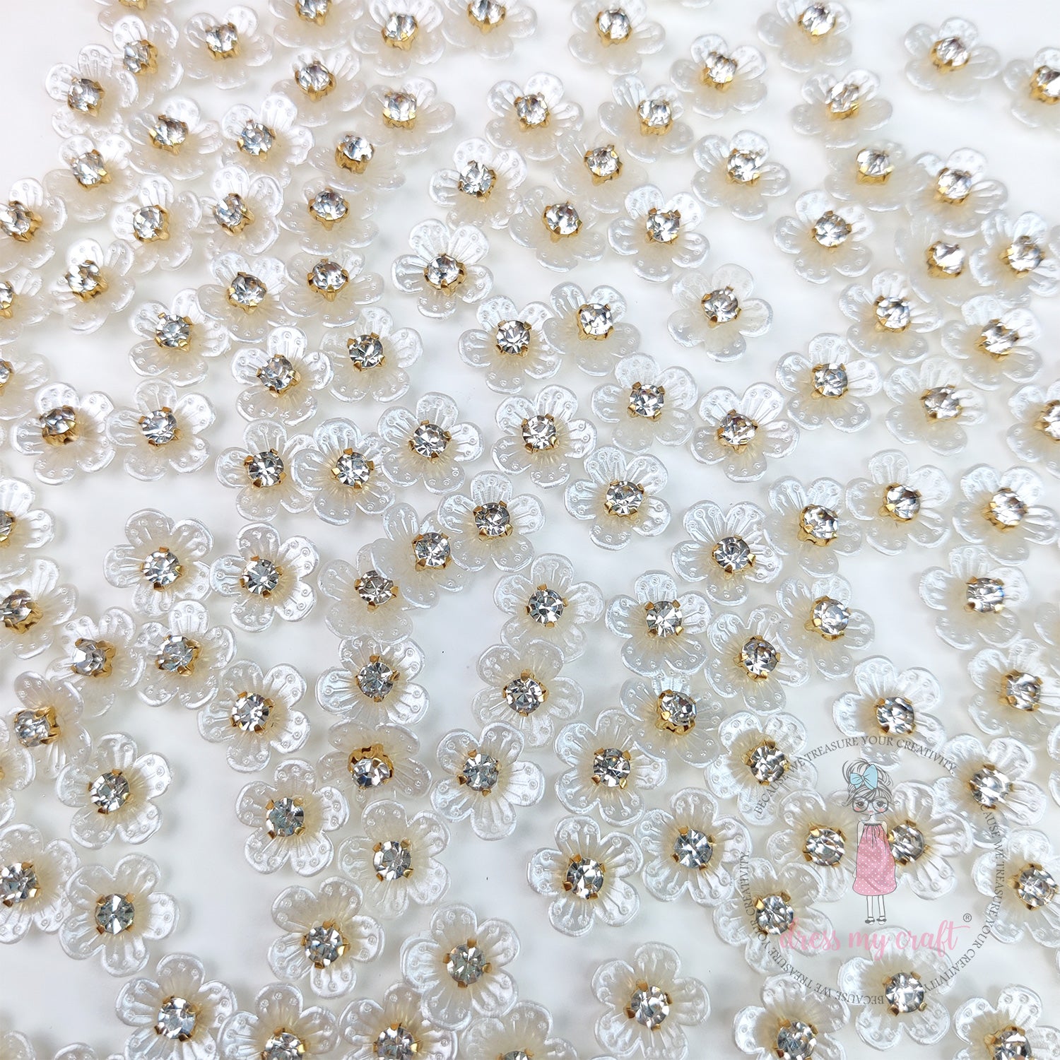 Pearl Five Petal Flowers