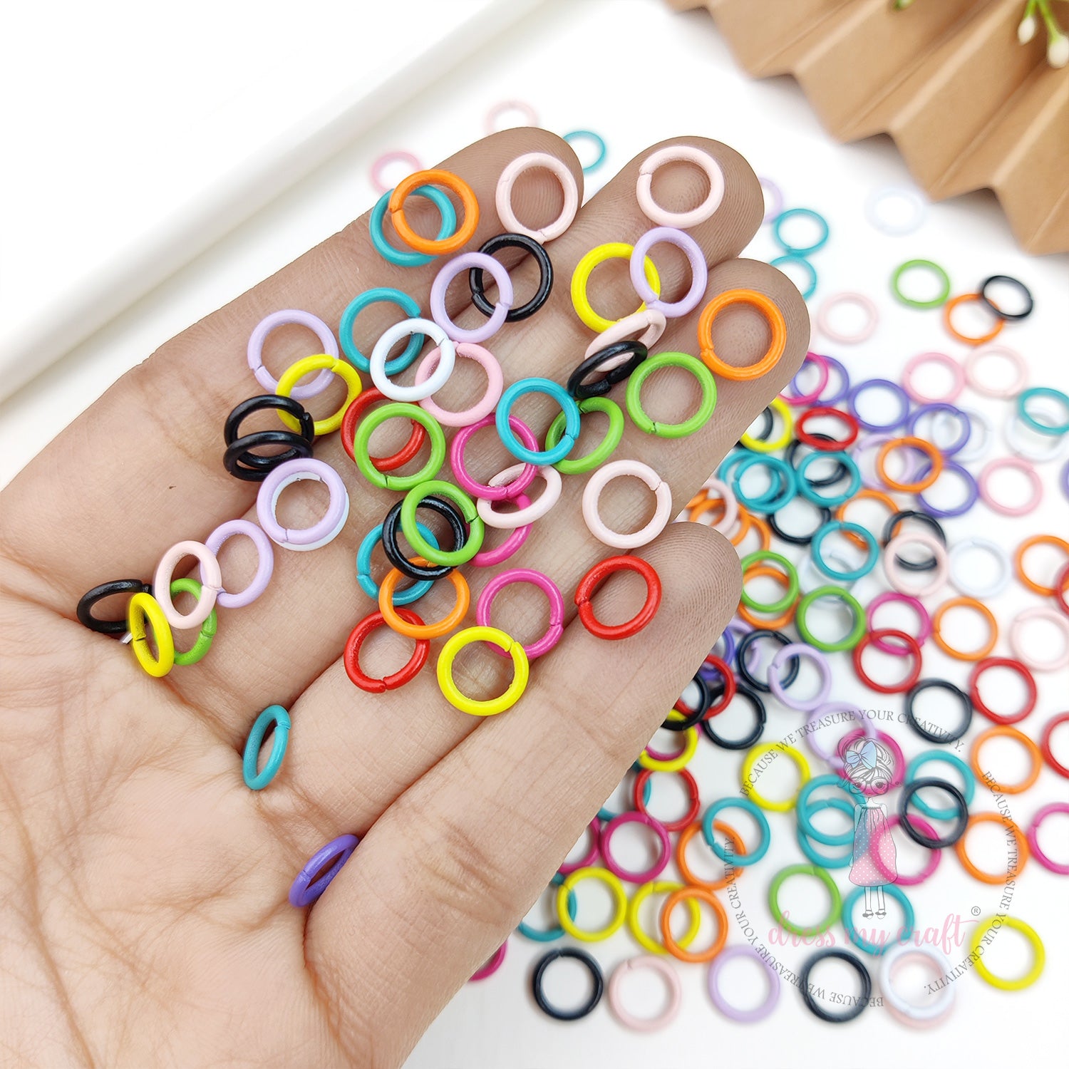 Colored Jump Rings Assorted Pack 8 MM