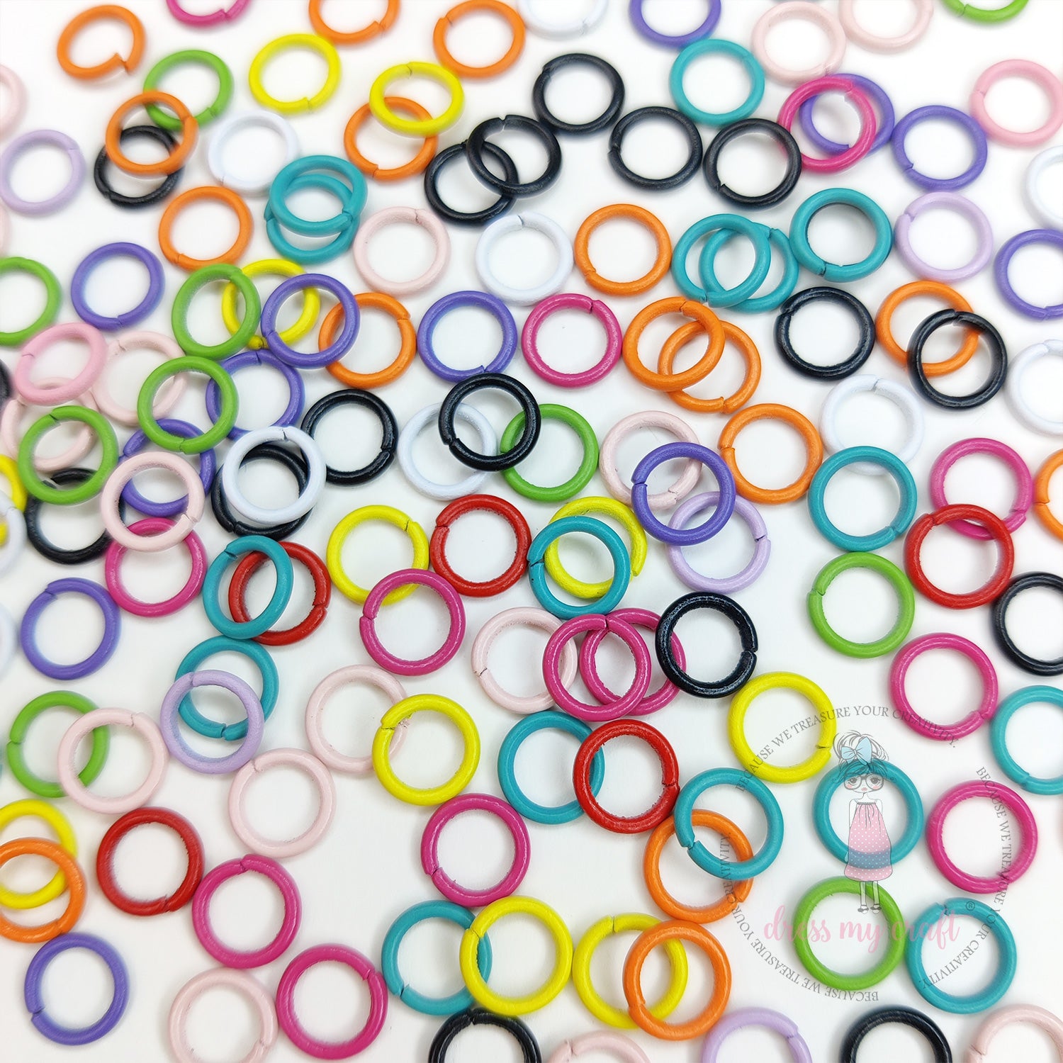 Colored Jump Rings Assorted Pack 8 MM