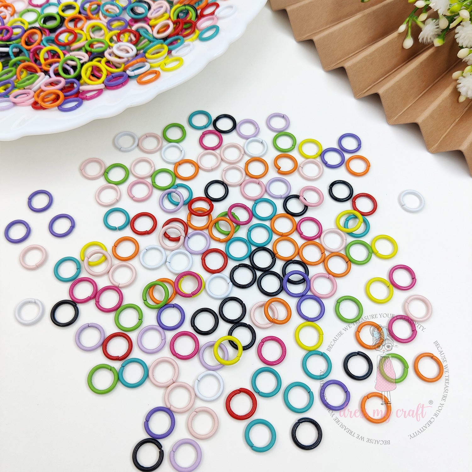 Colored Jump Rings Assorted Pack 8 MM