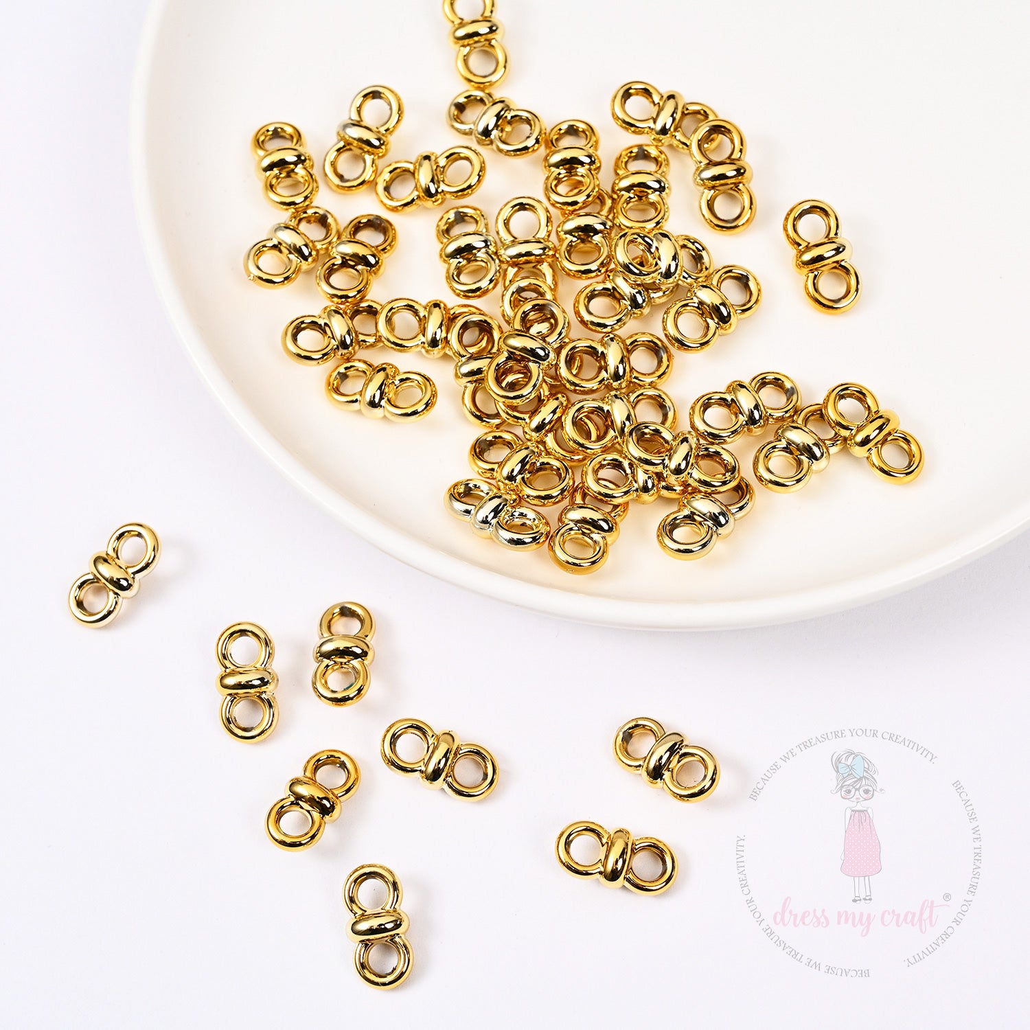 Infinity Jewelry Connectors - Golden