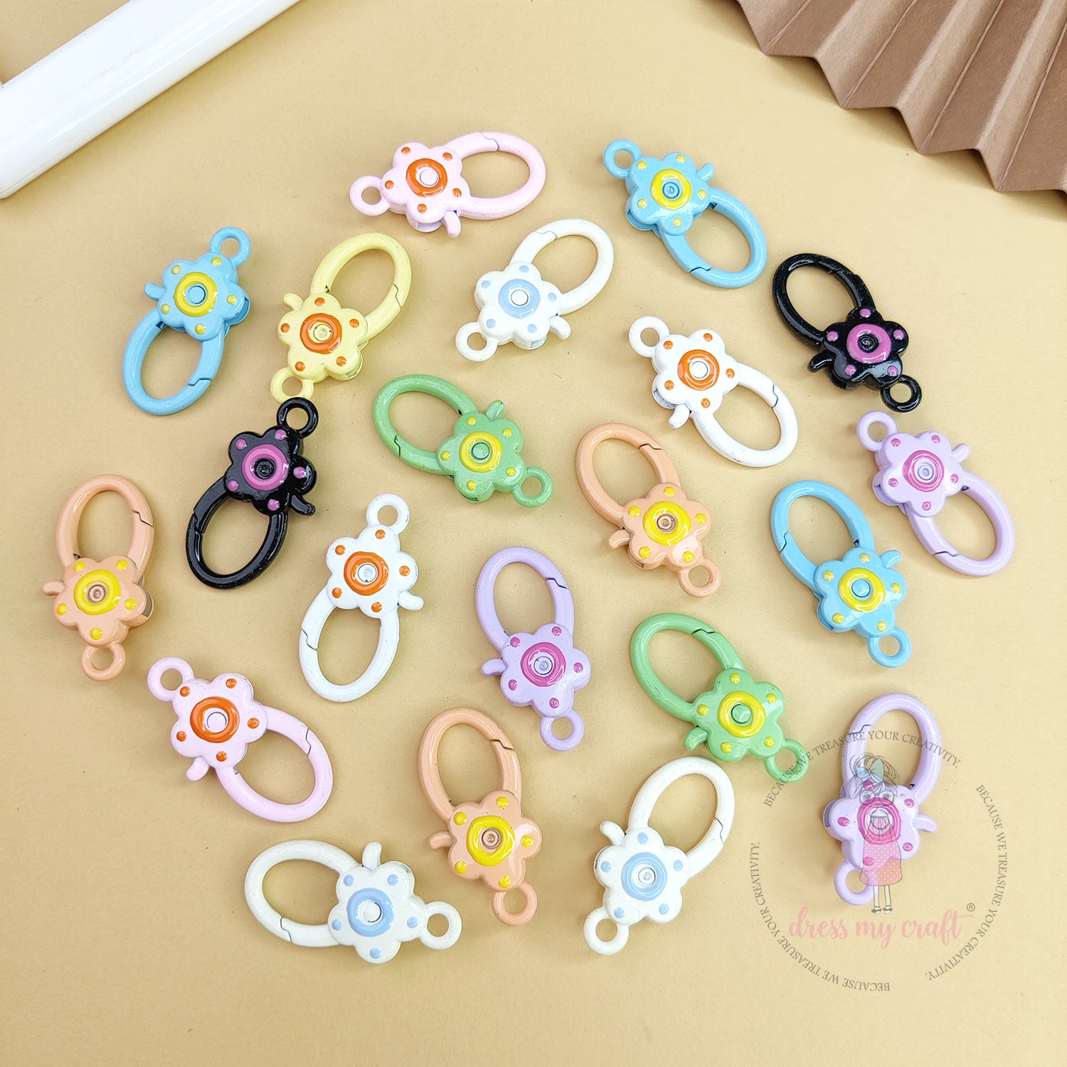 Flower Lobster Clasps - Pastel