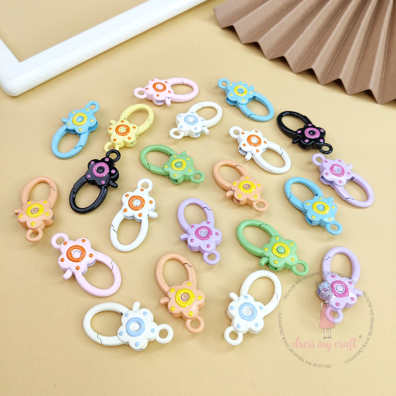 Flower Lobster Clasps - Pastel