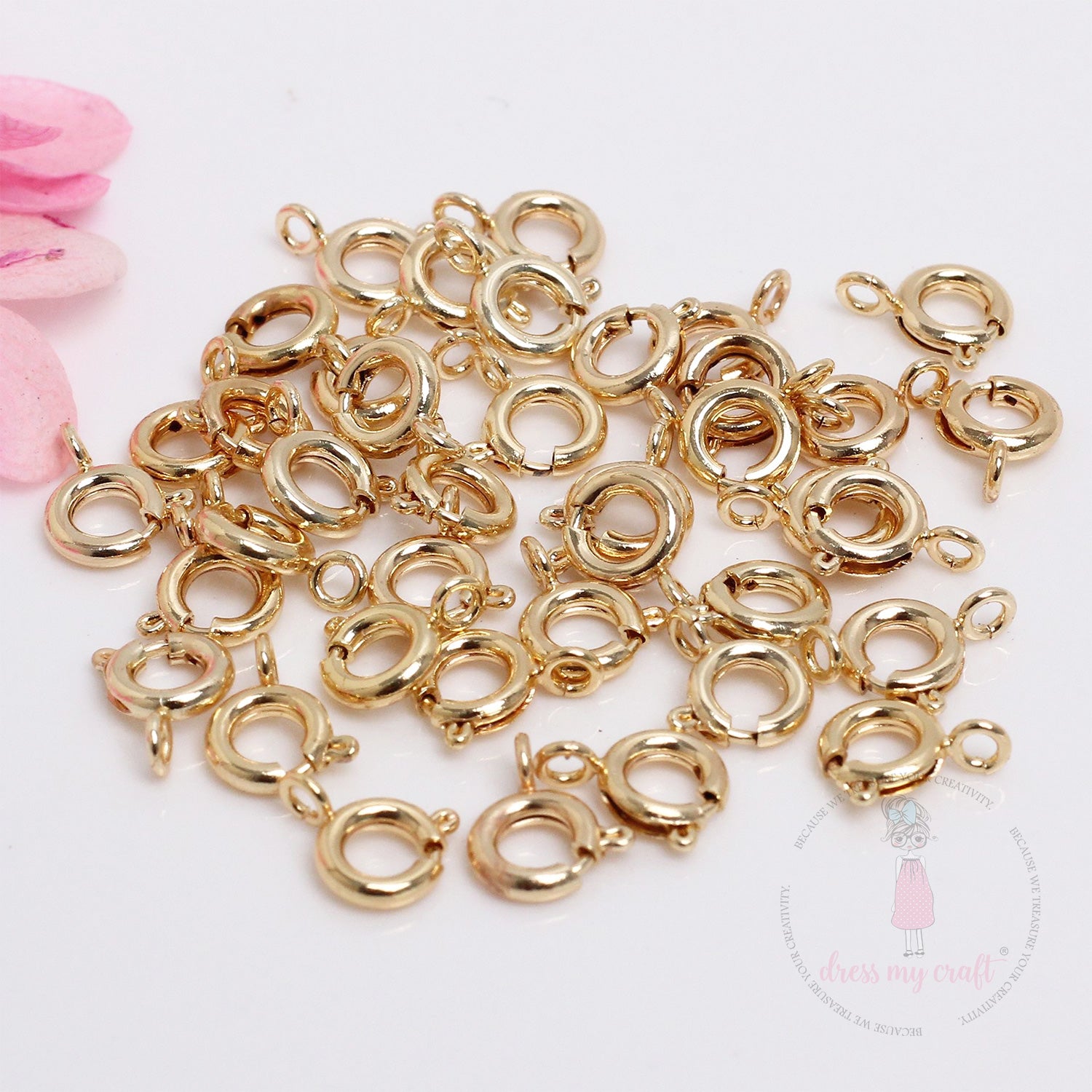 Spring Buckle Lobster Clasp - Golden