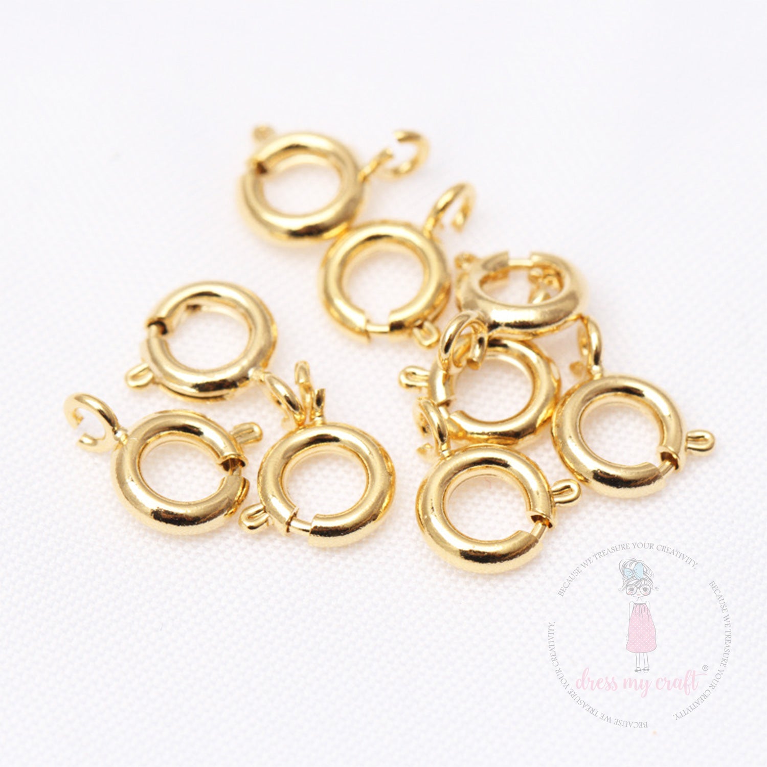 Spring Buckle Lobster Clasp - Golden