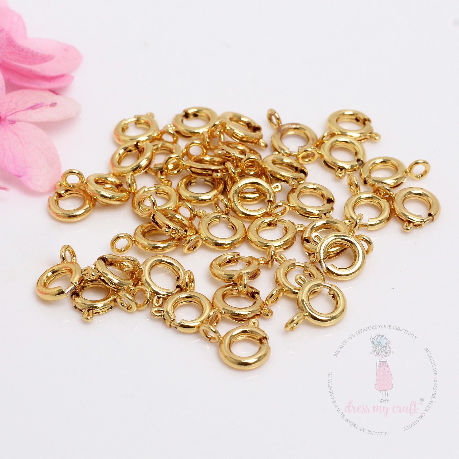Spring Buckle Lobster Clasp - Golden