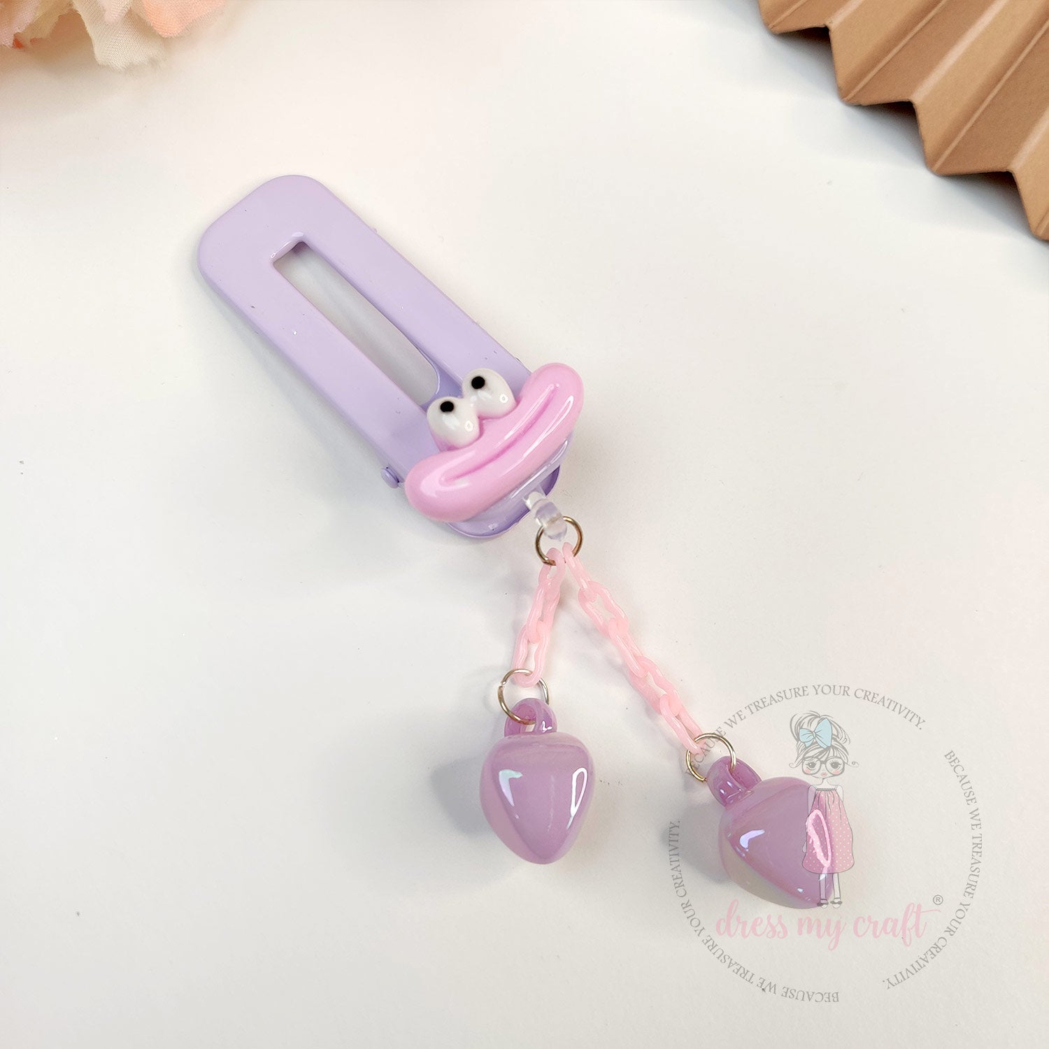Lilac Holographic Teardrop Beads With Loop