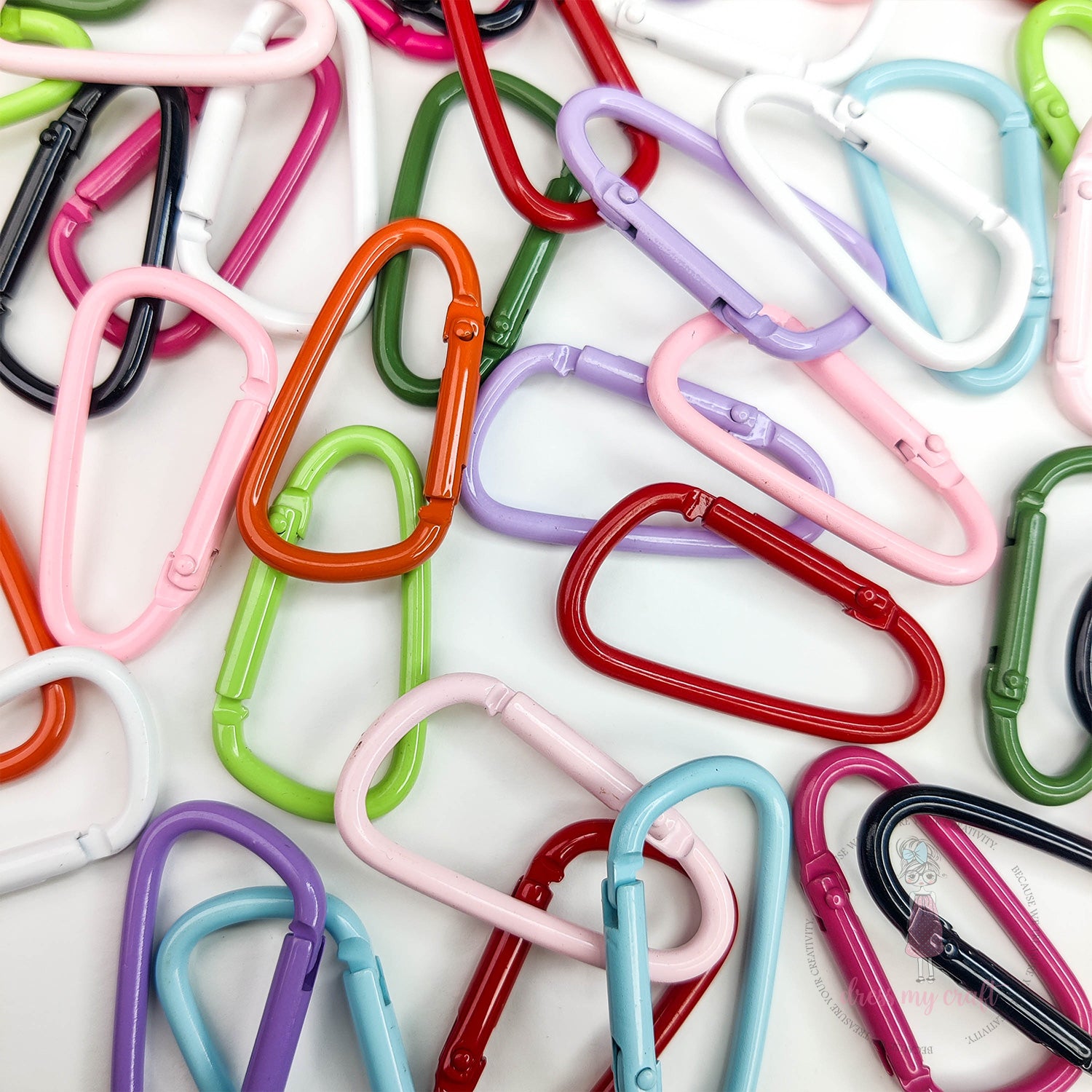 D Lock Keychain Hooks - Multicolor