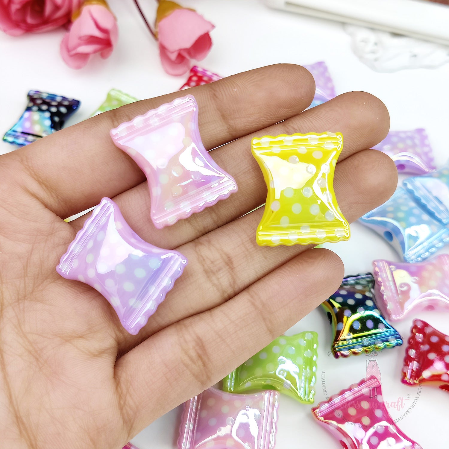 Multicolor Holographic Candy Beads