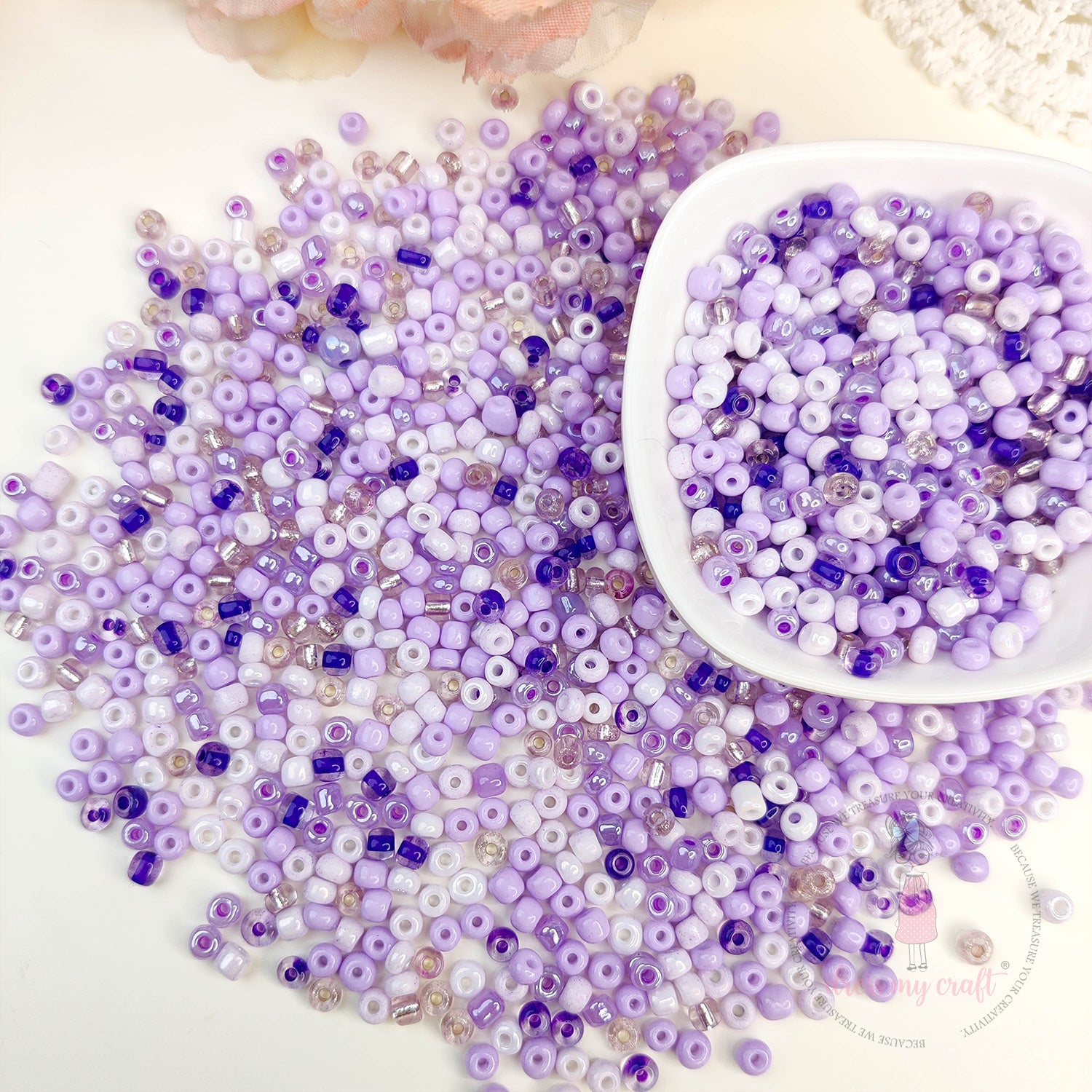 Acrylic Seed Beads - Purple Family