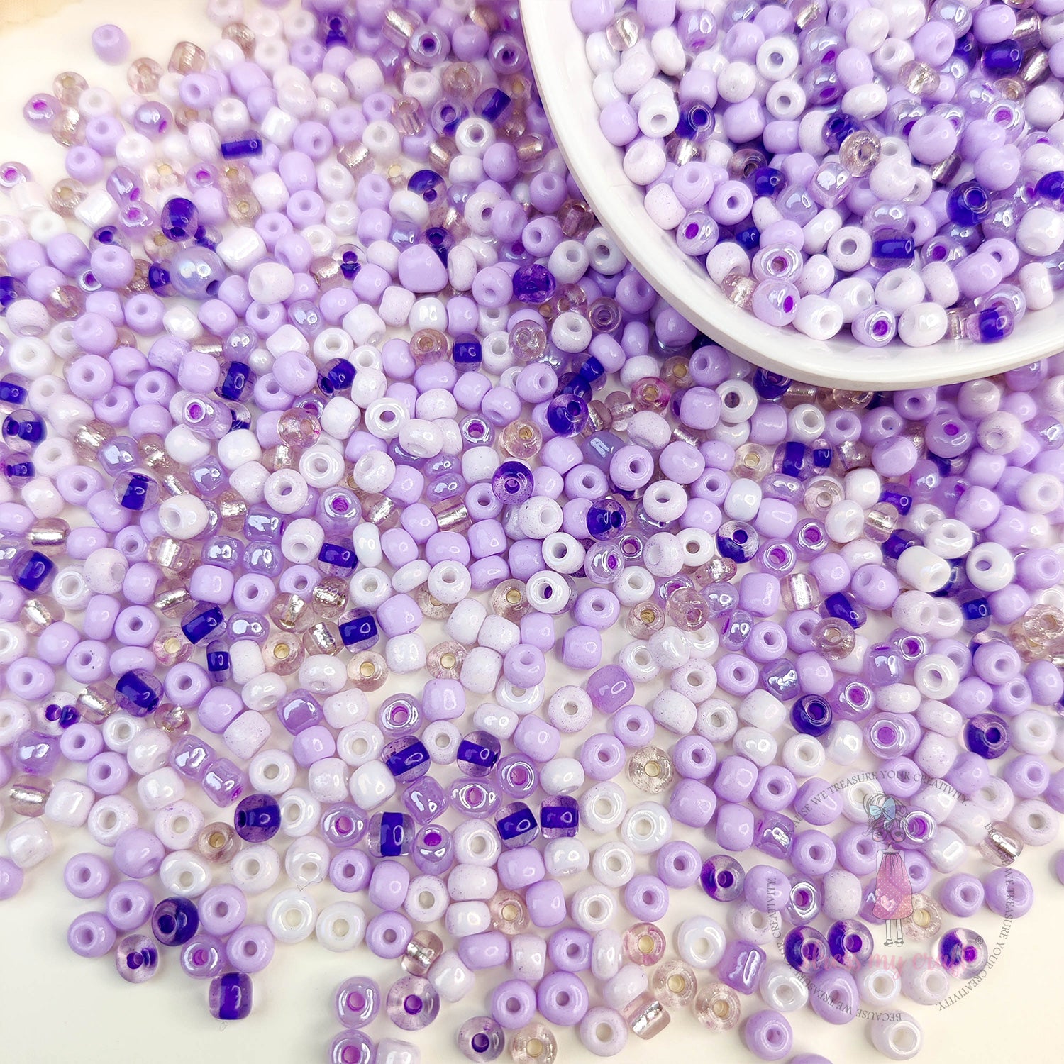 Acrylic Seed Beads - Purple Family
