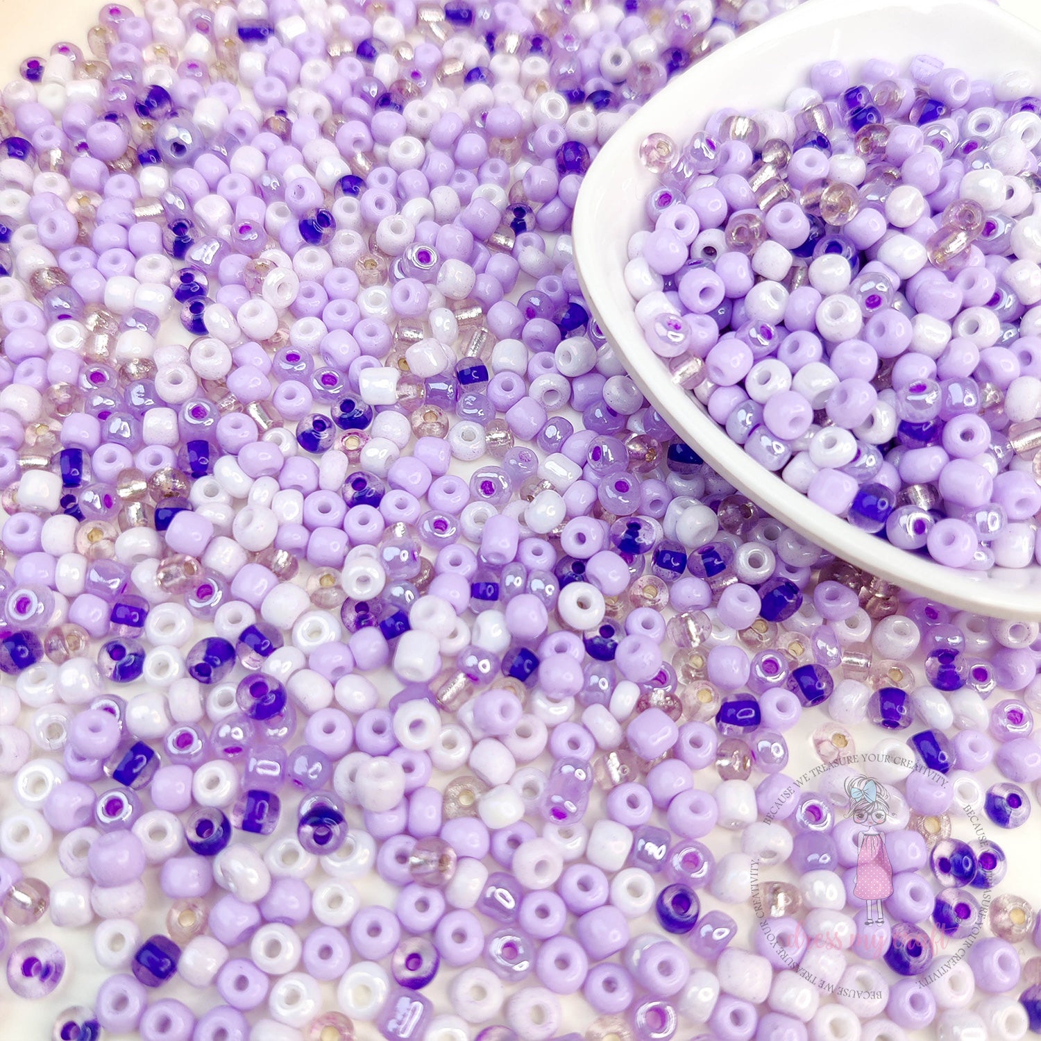Acrylic Seed Beads - Purple Family