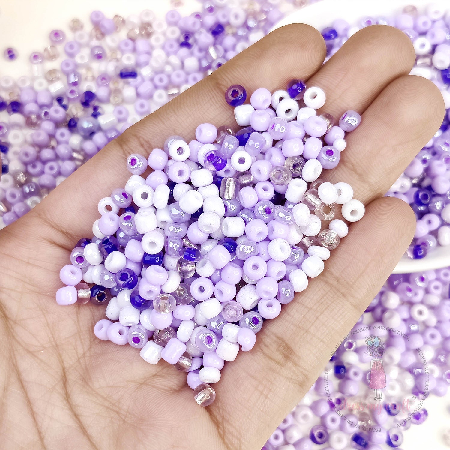 Acrylic Seed Beads - Purple Family