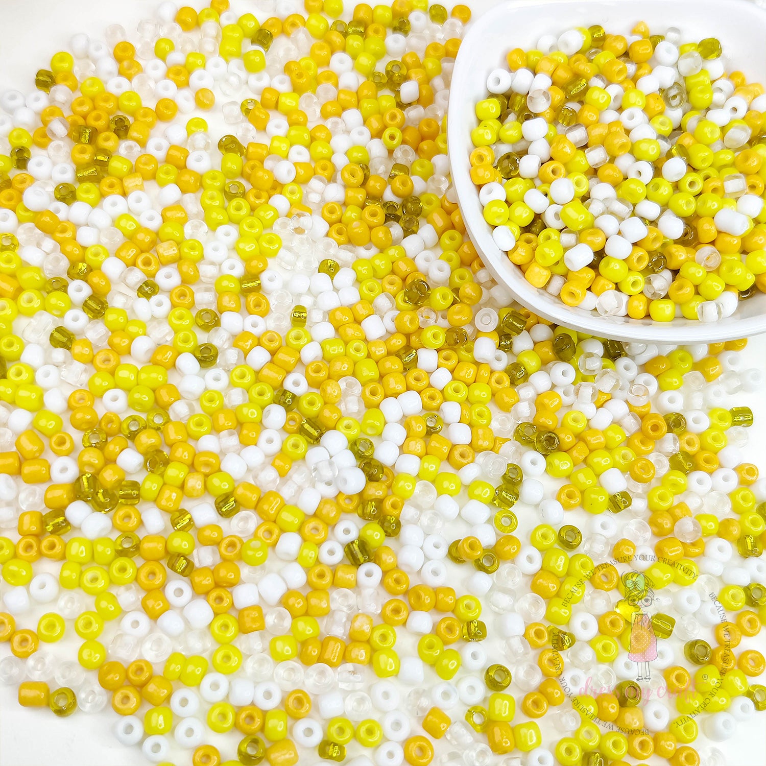 Acrylic Seed Beads - Yellow  Family