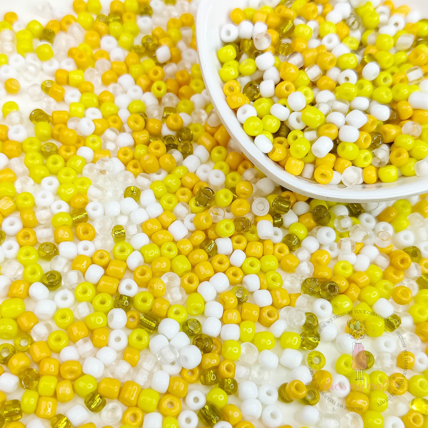 Acrylic Seed Beads - Yellow  Family
