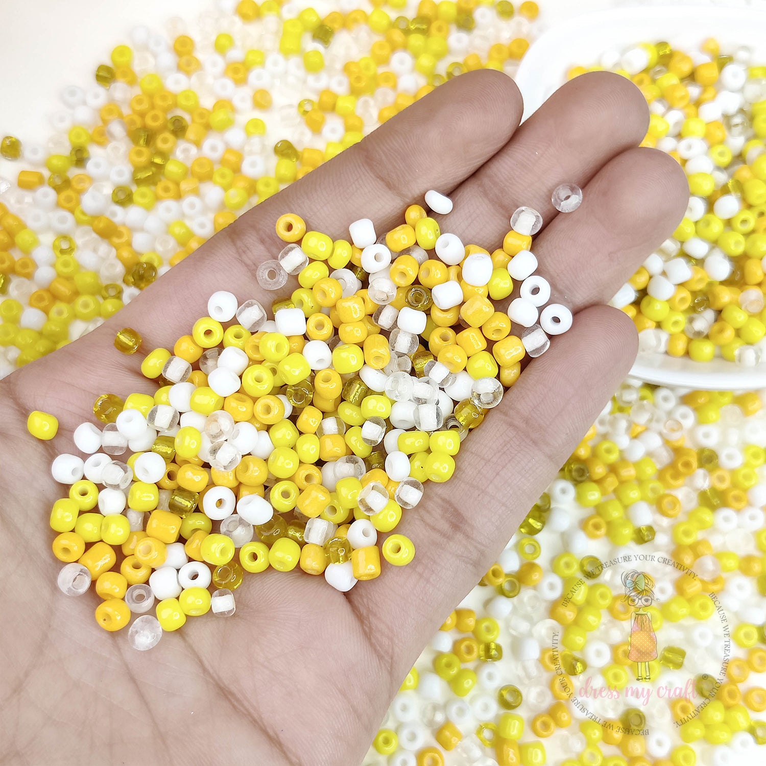 Acrylic Seed Beads - Yellow  Family