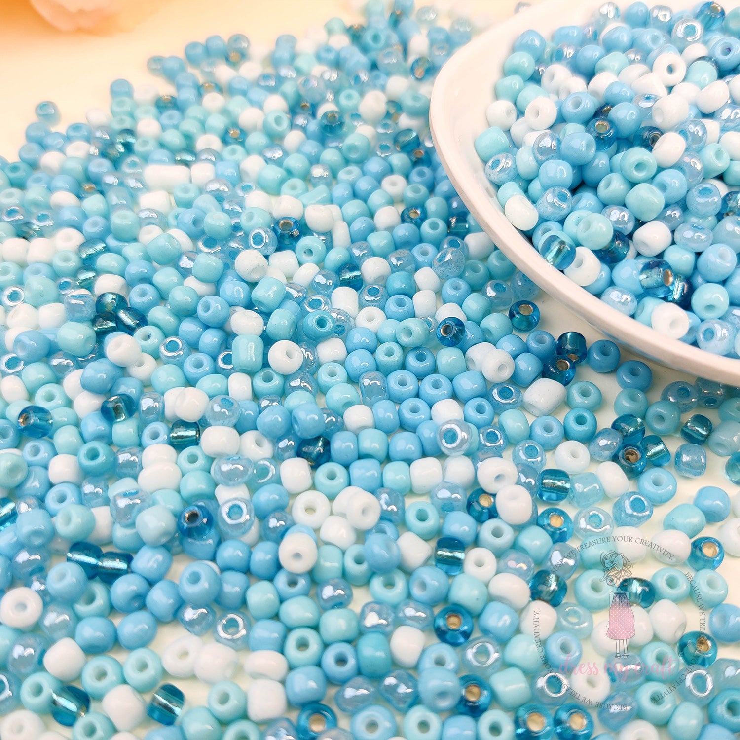 Acrylic Seed Beads - Blue Family