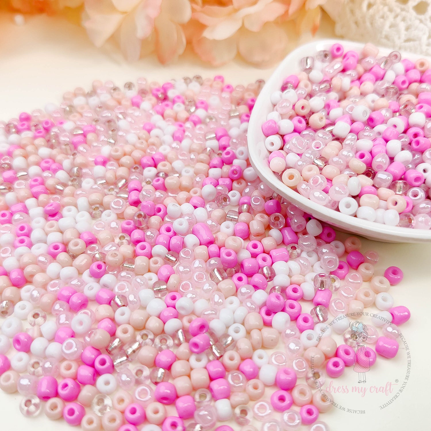 Acrylic Seed Beads - Pink Family