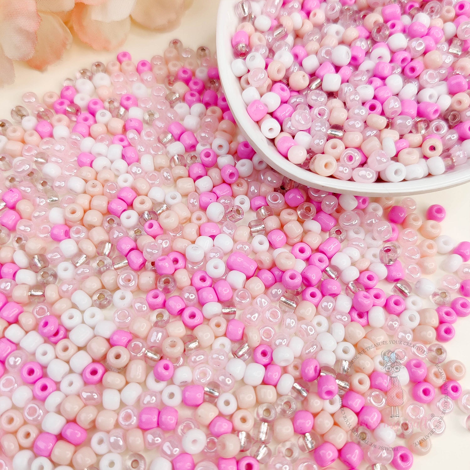 Acrylic Seed Beads - Pink Family