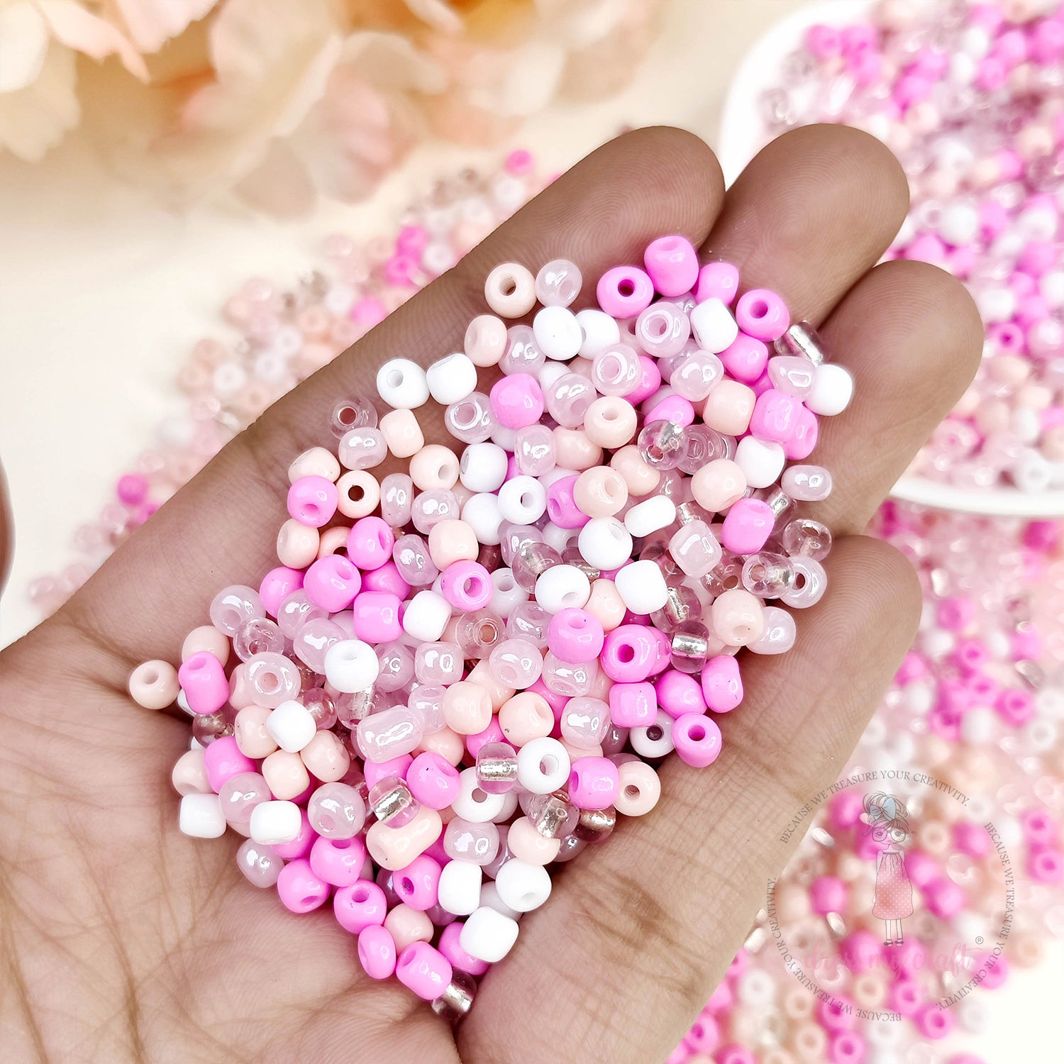 Acrylic Seed Beads - Pink Family