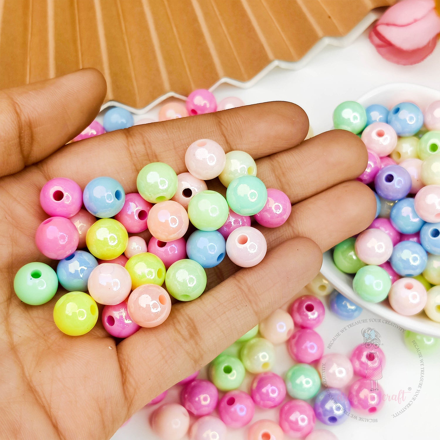 Multicolor Acrylic Mermaid Beads - 12 MM