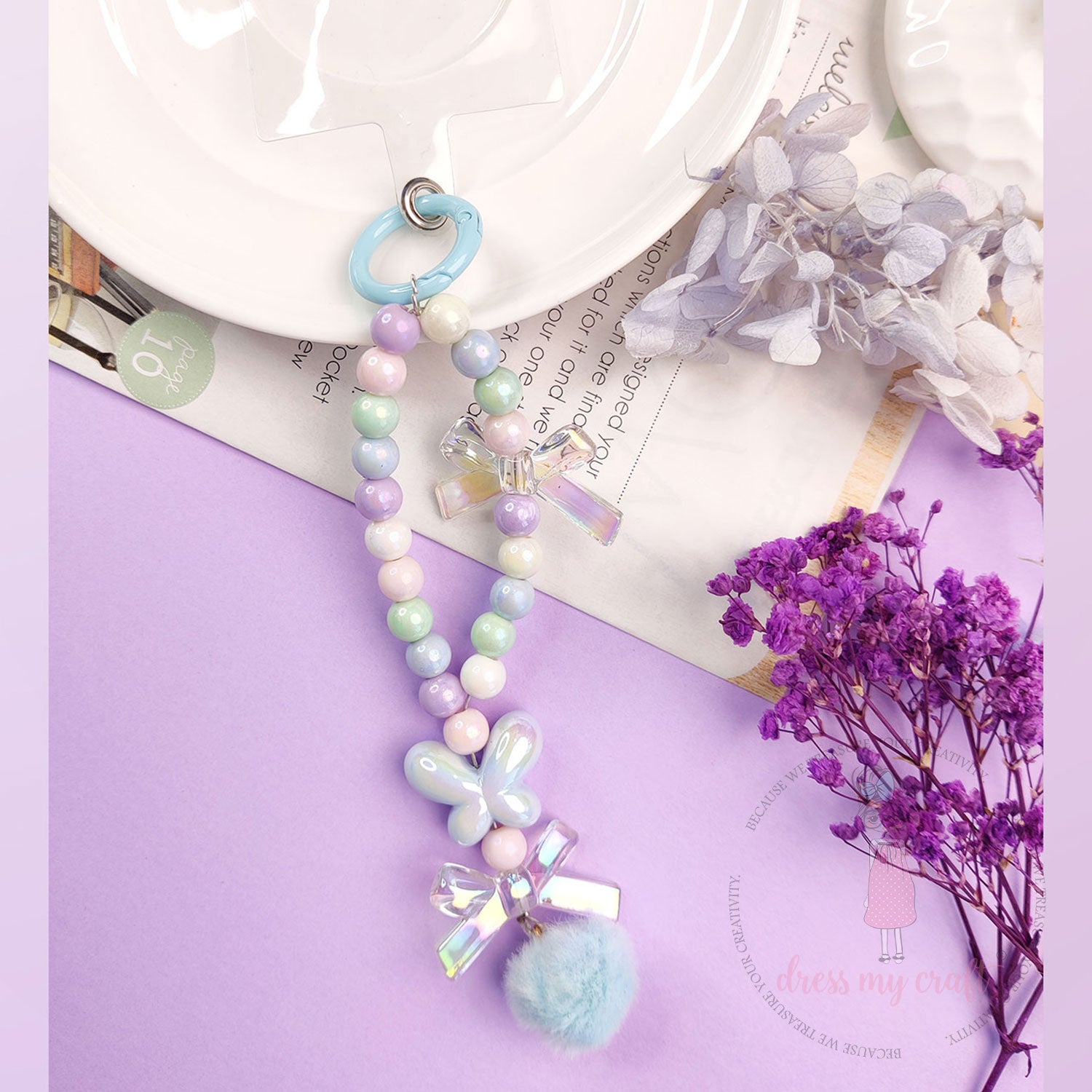 Shimmer Unicorn Acrylic Beads - 8 MM
