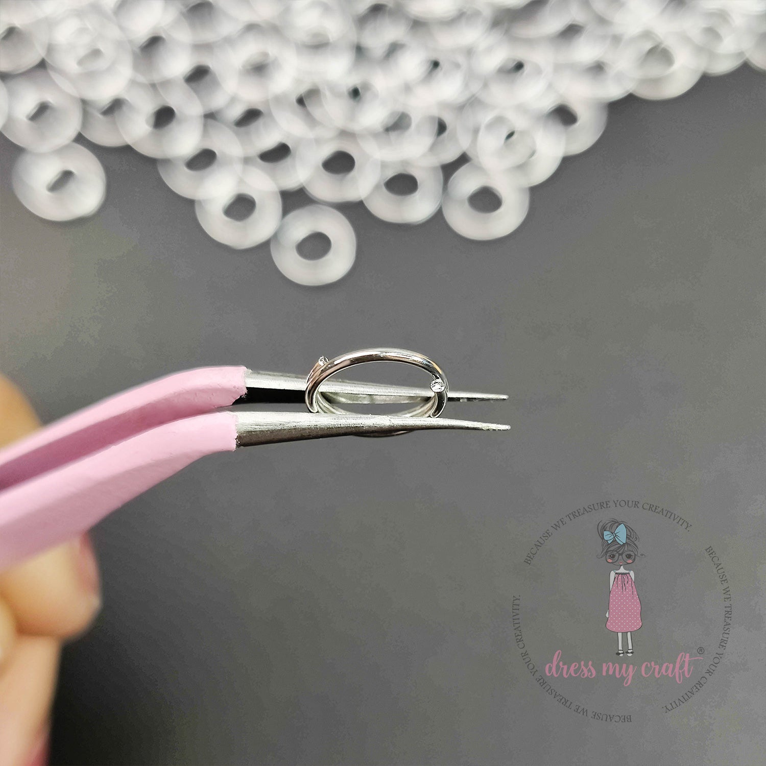 Double Loop Jump Rings - Silver 8 MM