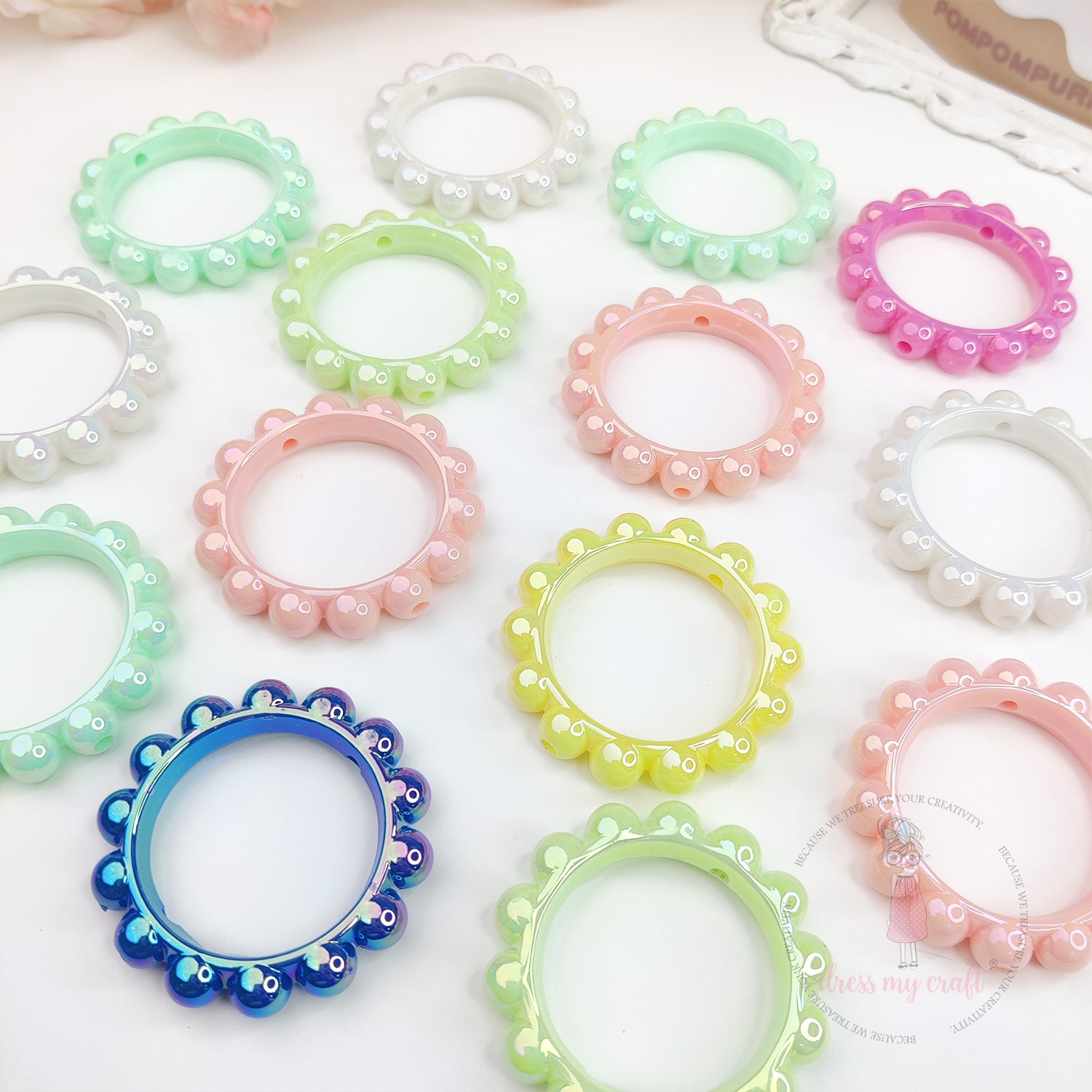 Frame Circle Beads Assorted Pack