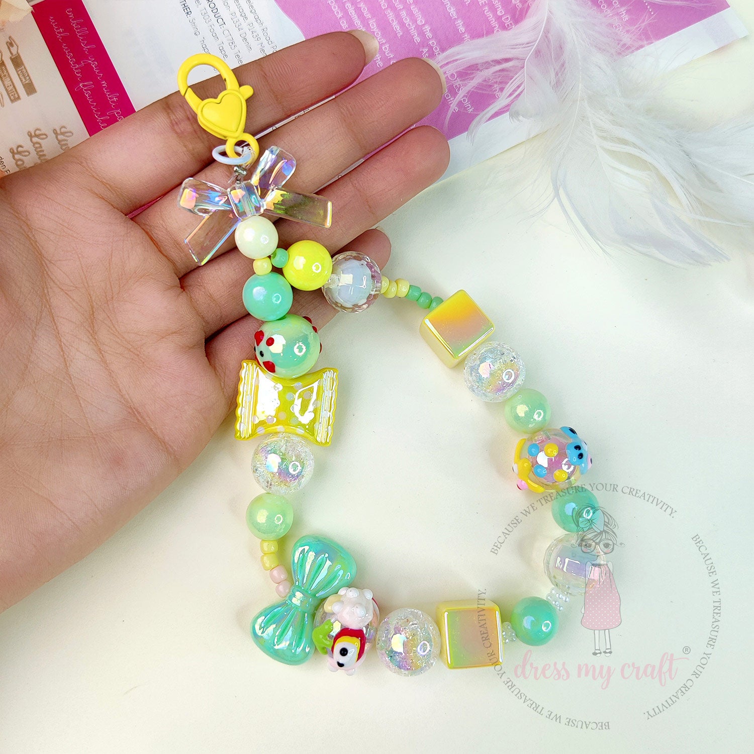 Rainbow Crackle Beads Round