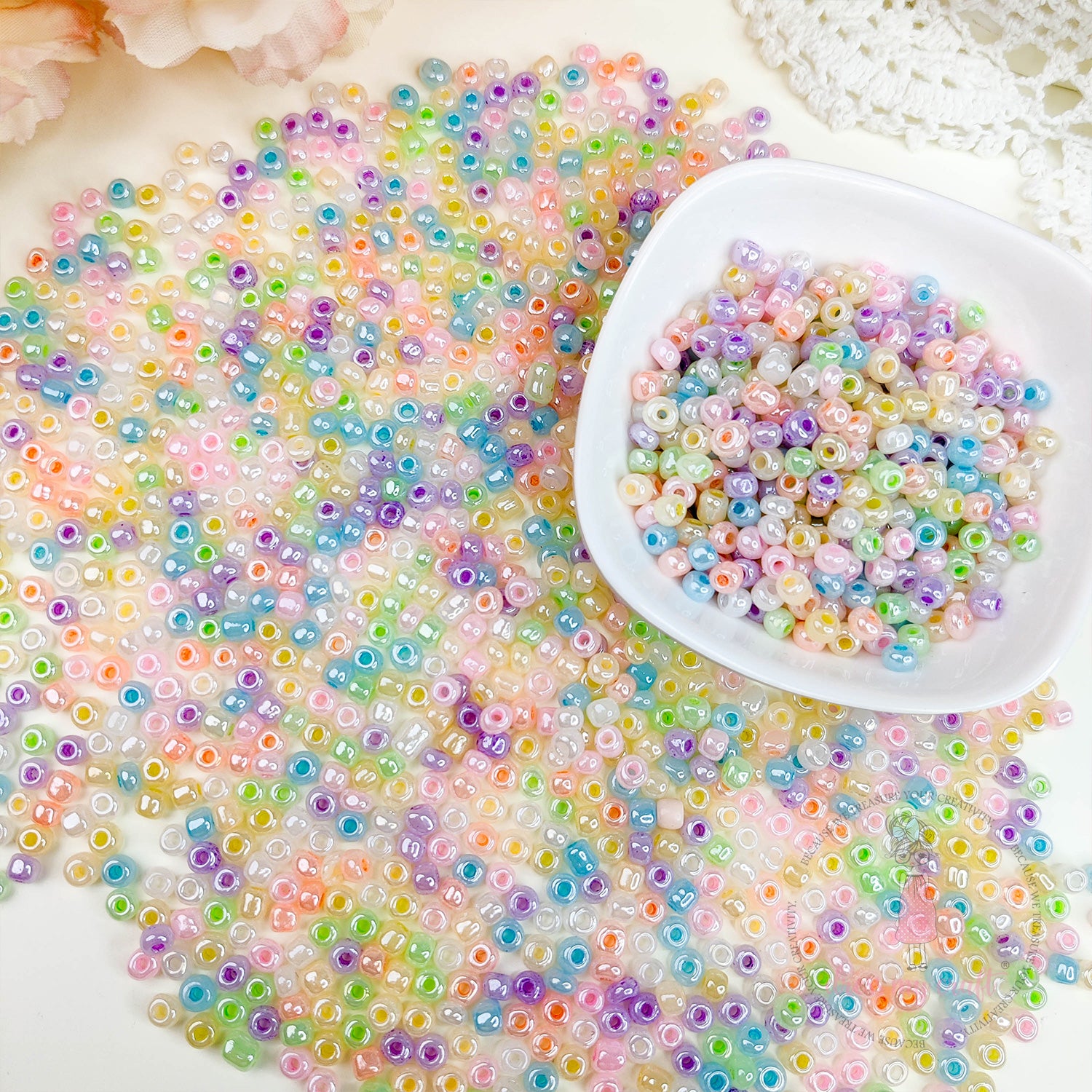 Metallic Unicorn Acrylic Seed Beads