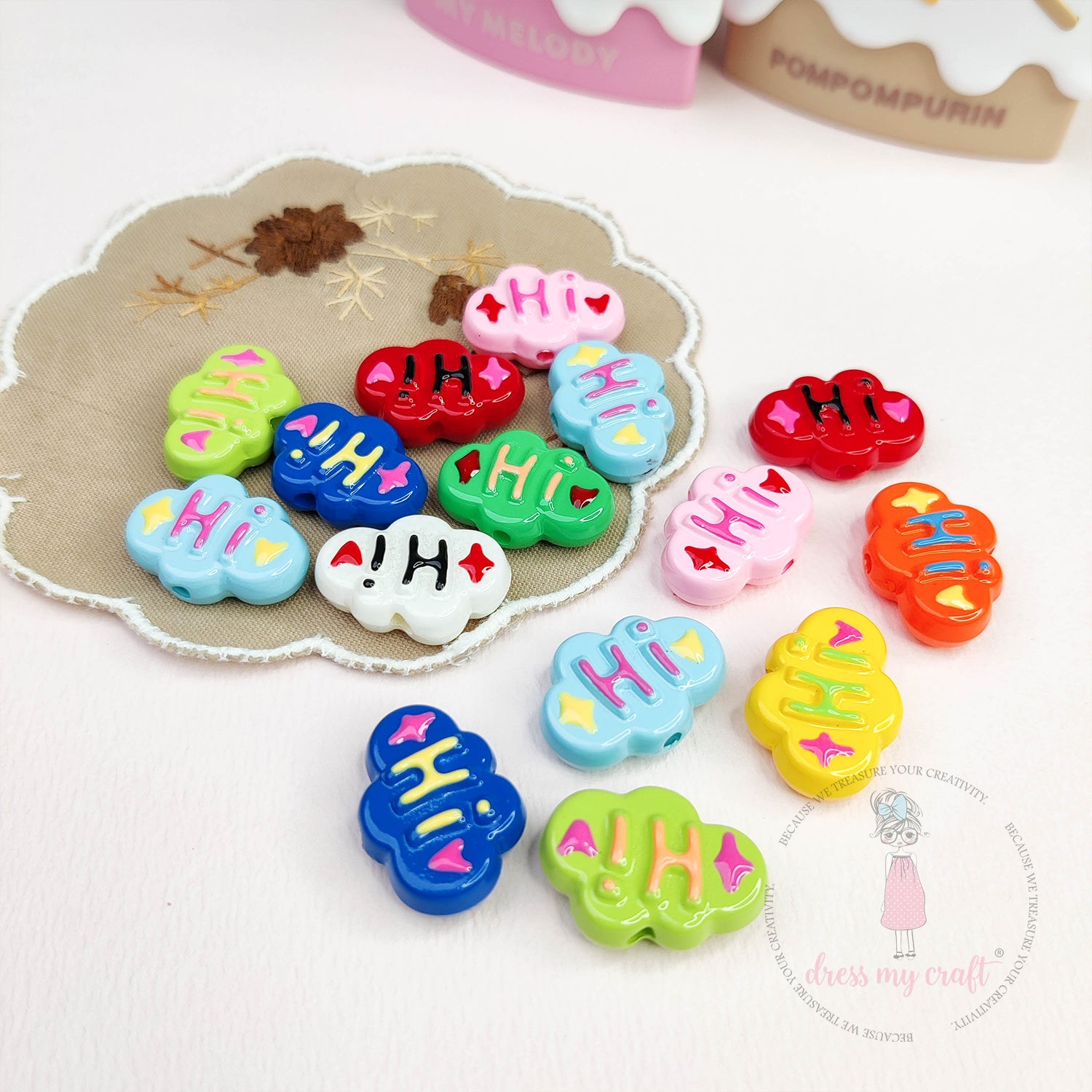 Multicolor Hi Cloud Beads