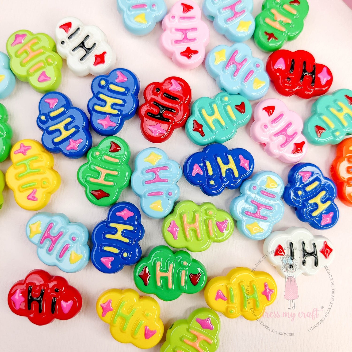 Multicolor Hi Cloud Beads