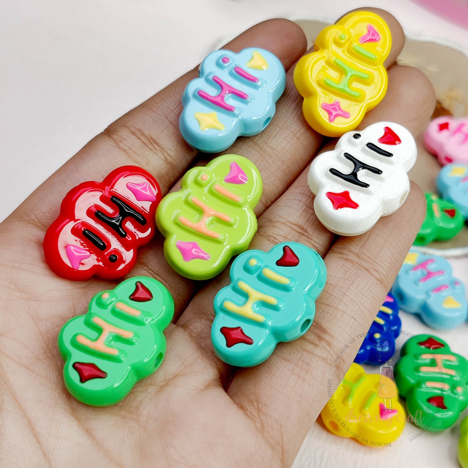 Multicolor Hi Cloud Beads