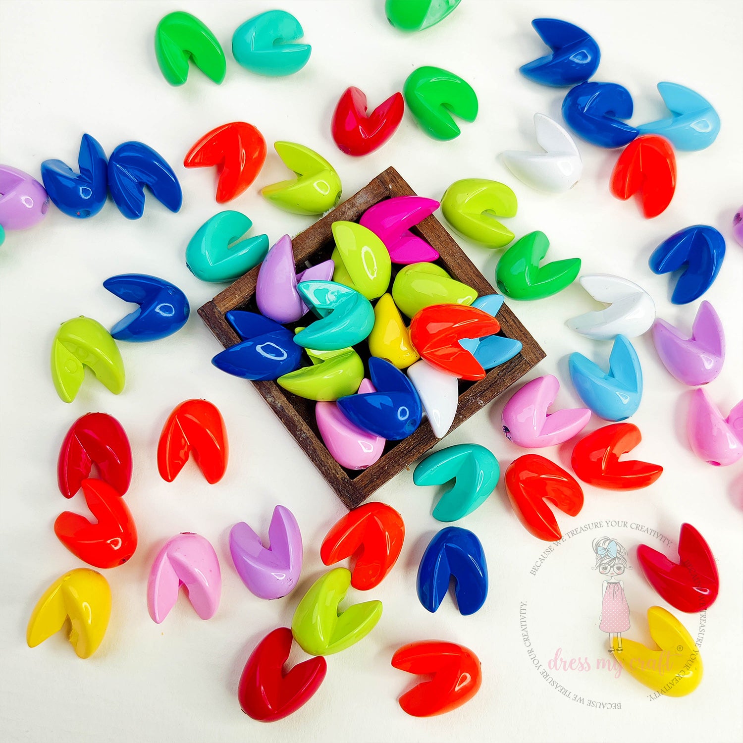 Multicolor Tulip Flower Beads