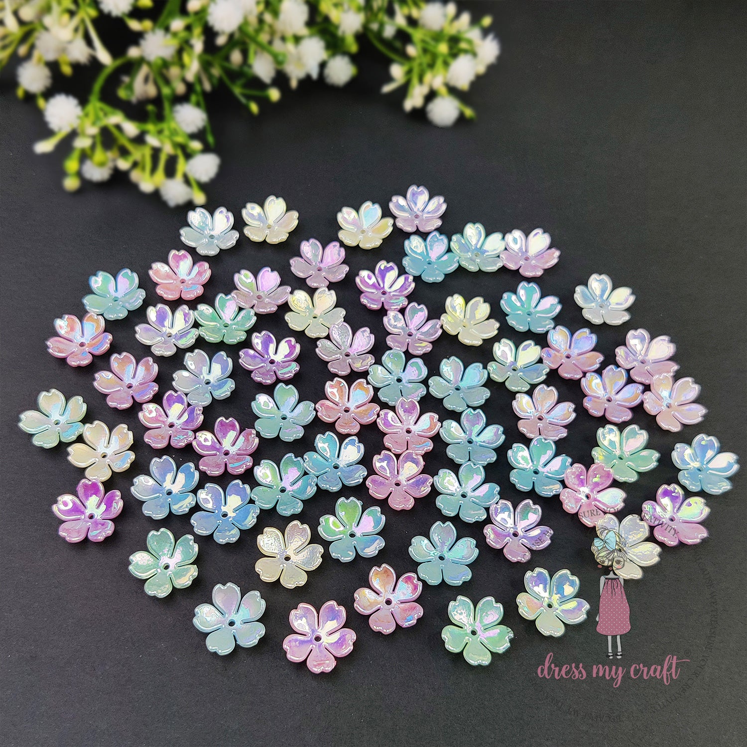 Holographic Sakura Flowers
