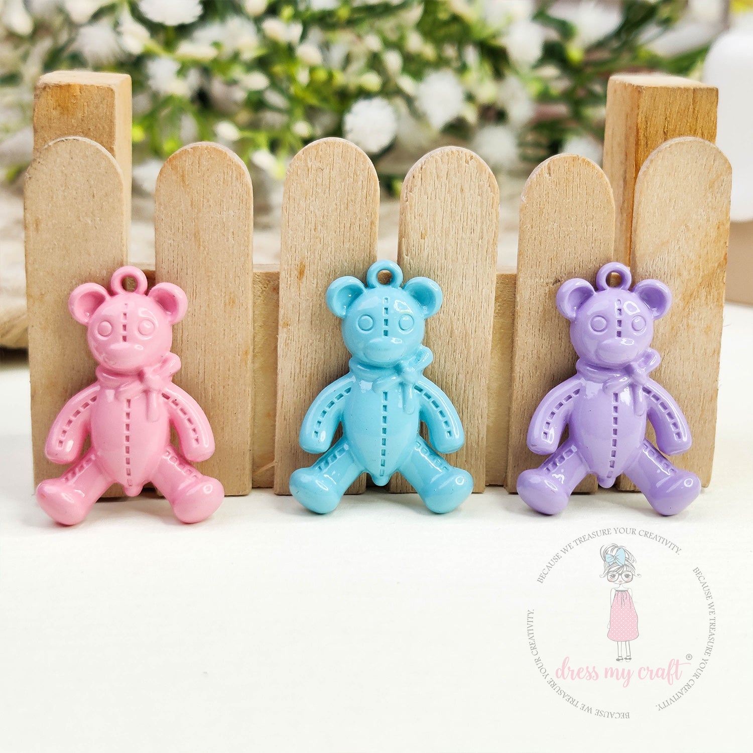 Multicolor Metal Bears With Loop