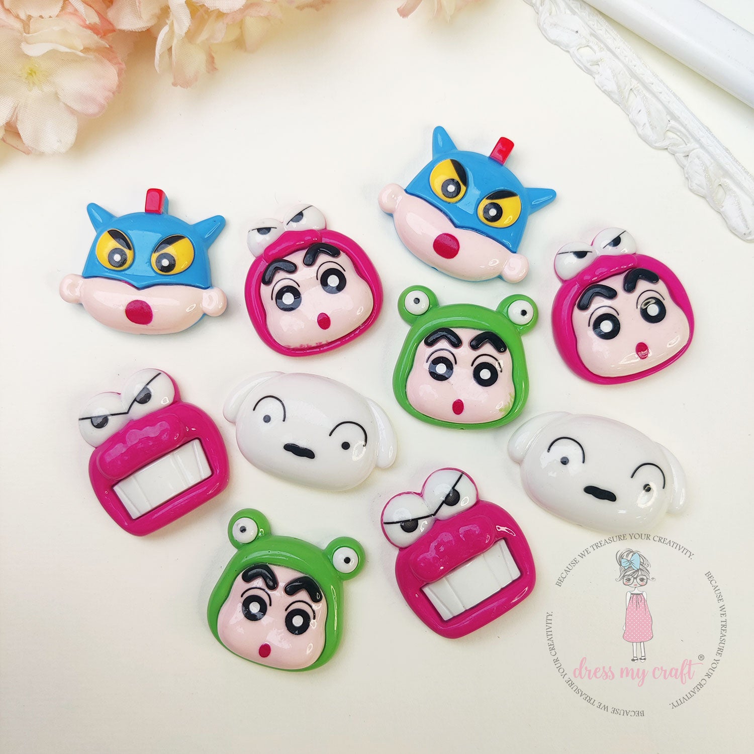 Shin Chan & Friends Acrylic Beads - Big