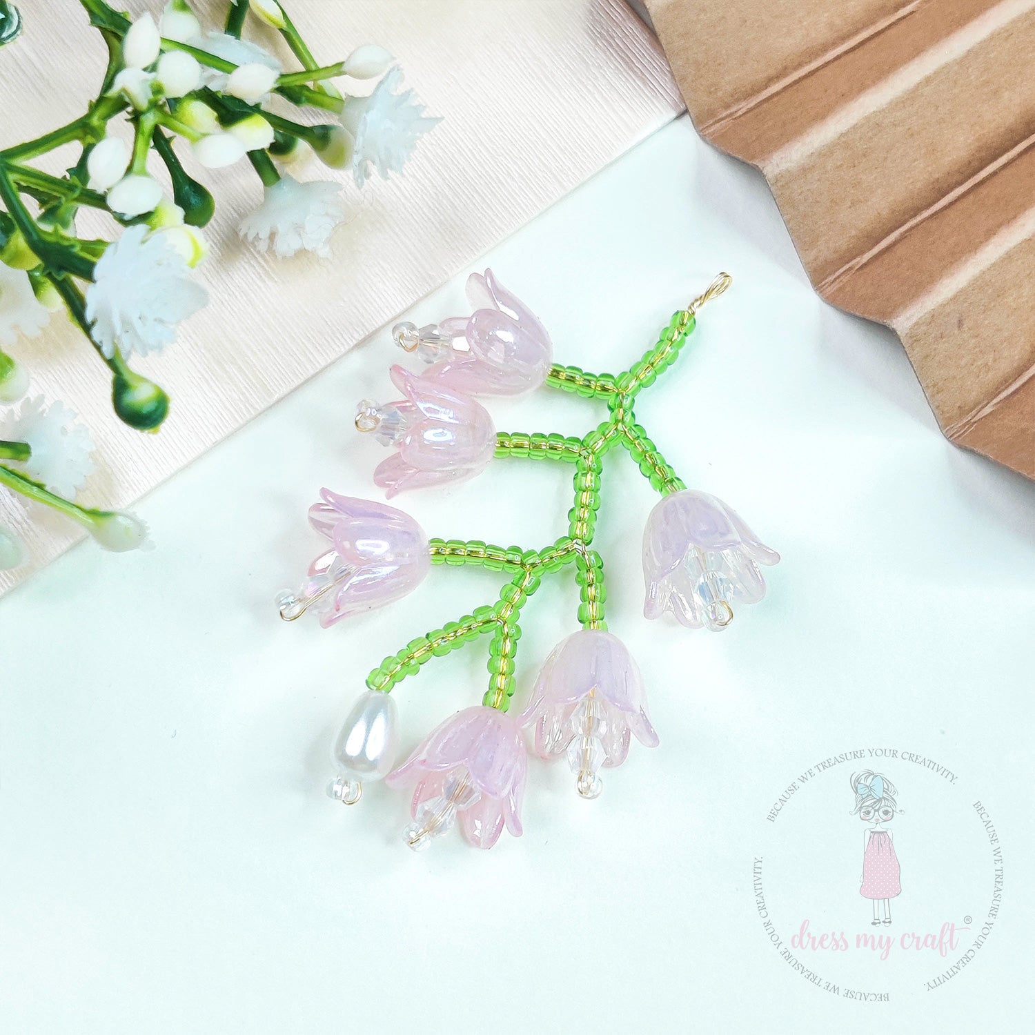 Hand-Woven Tulip Flower Bunches - Soft Pink